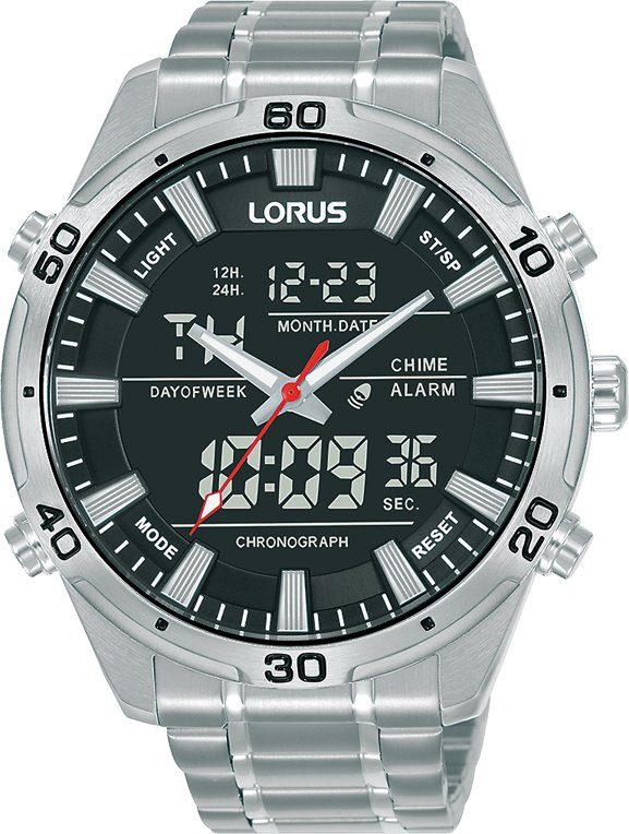 LORUS Chronograph RW651AX9, Anzeige mit digitaler