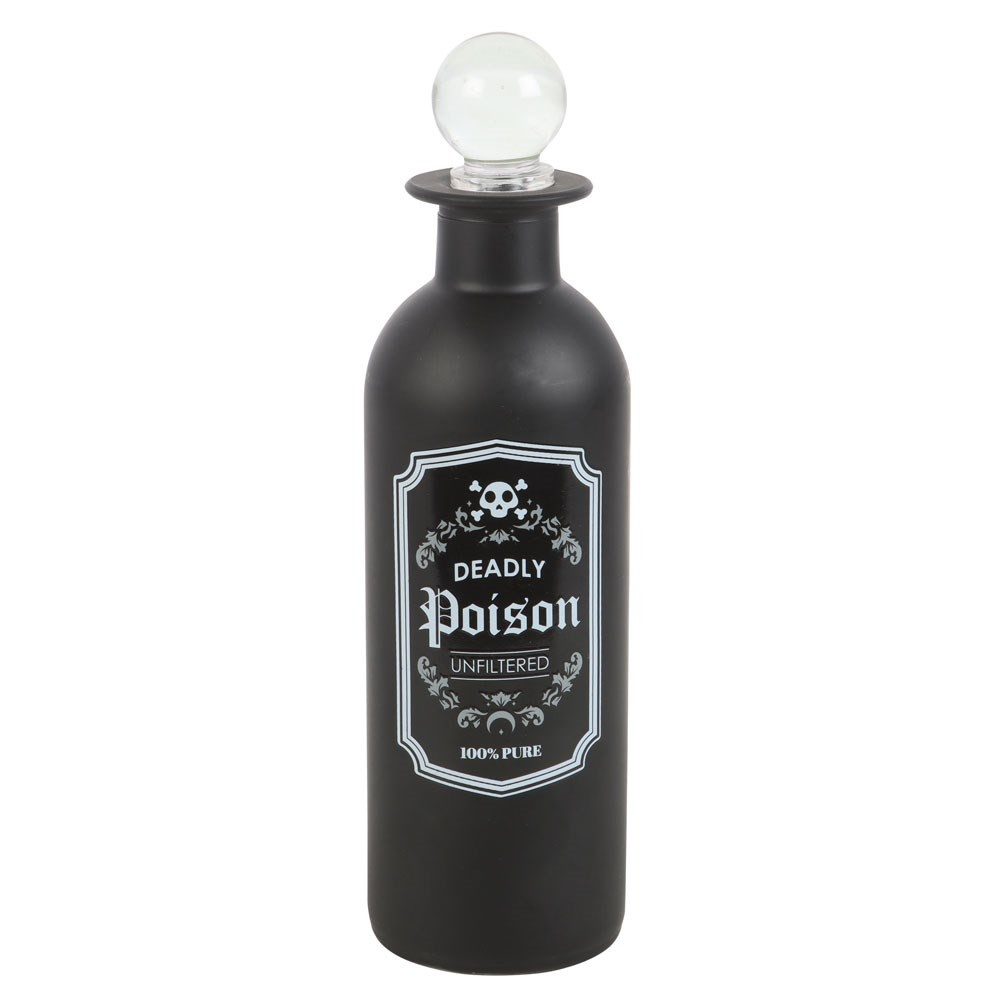 Deko-Glas Deko Glasflasche "Deadly Poison" Halloween Gothic Totenkopf
