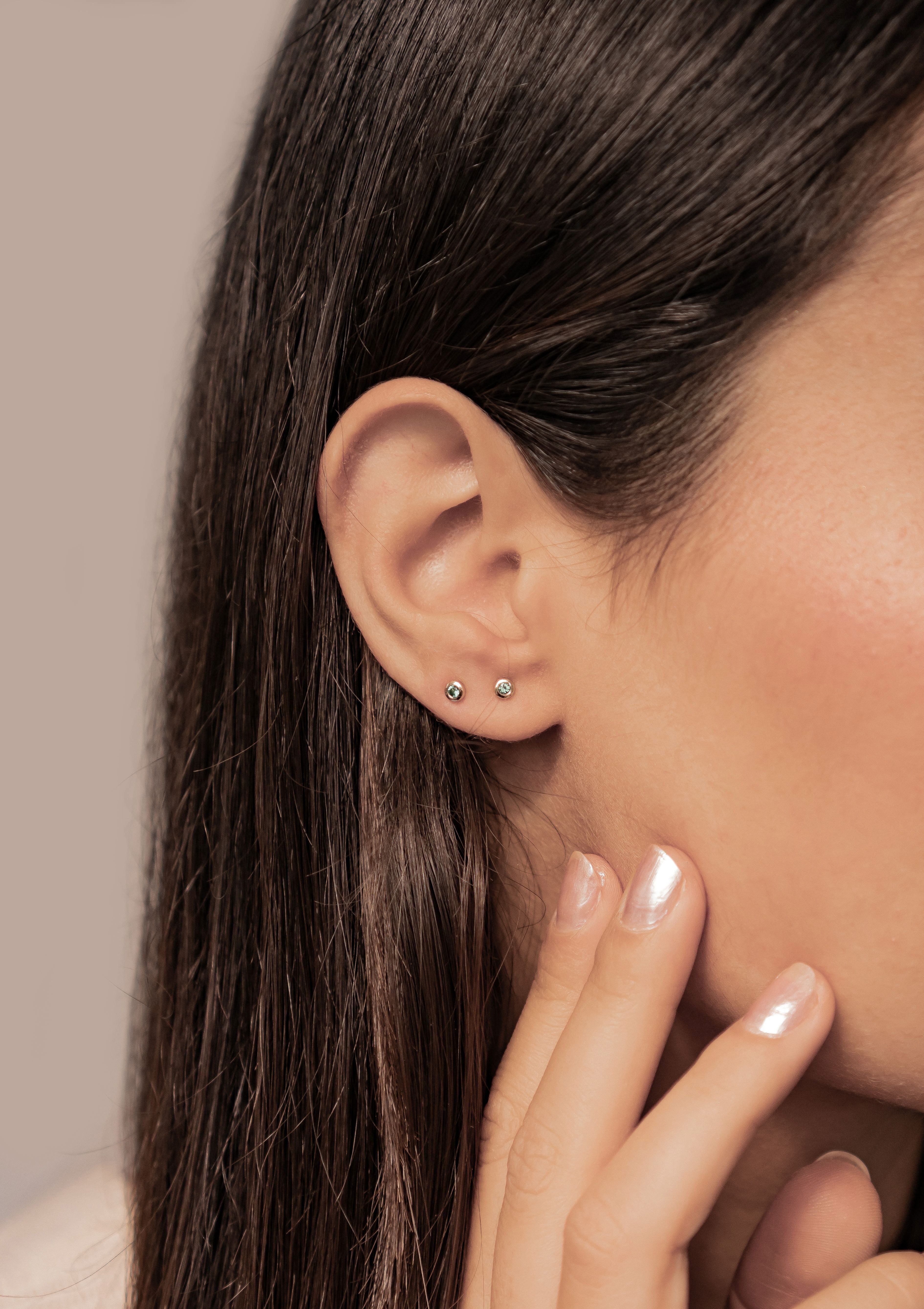 Dear Me Paar Ohrstecker Smaragd-Seele, 14K günstig online kaufen