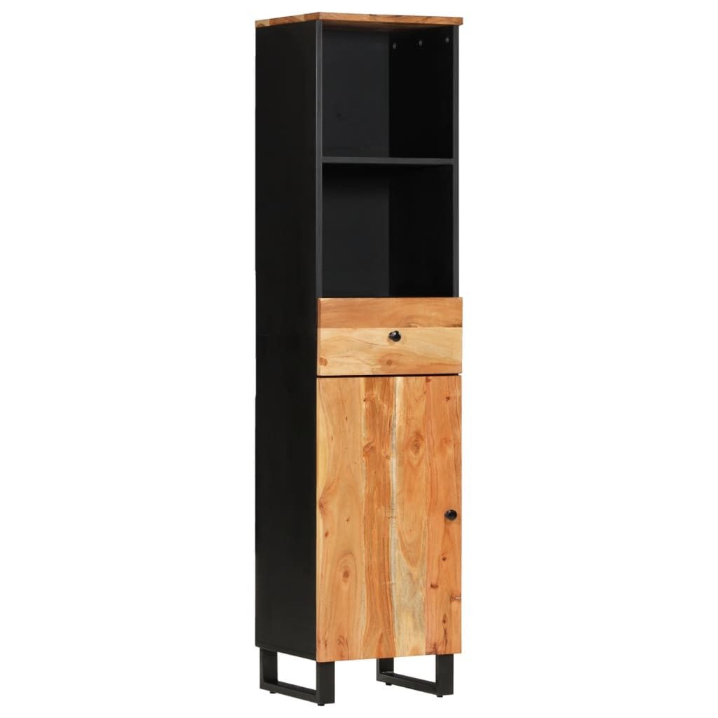 vidaXL Badezimmer-Set Badschrank 38x33x160 cm Massivholz, (1-St)