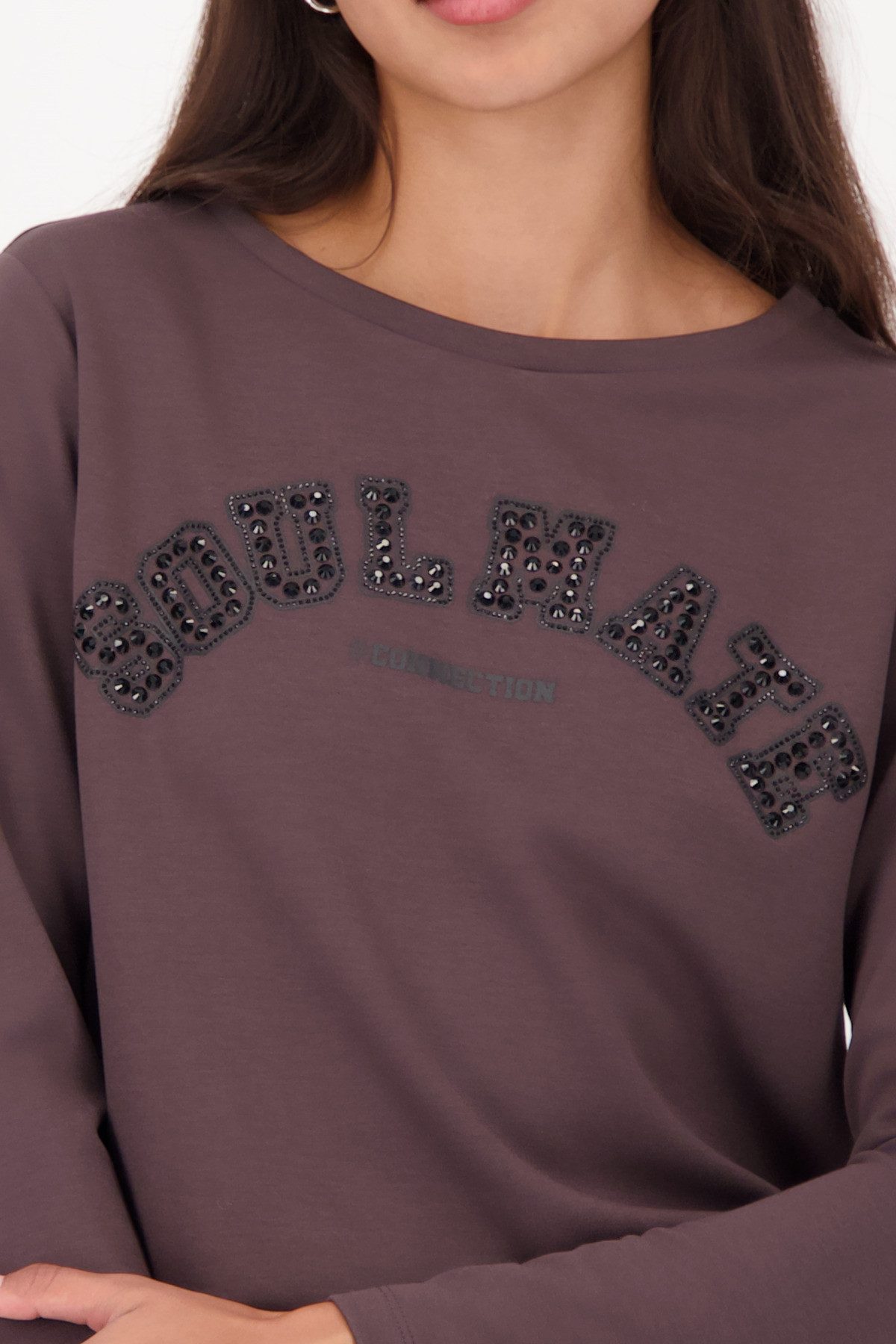 Monari Sweatshirt Regular fit mit Rundhalsausschnitt
