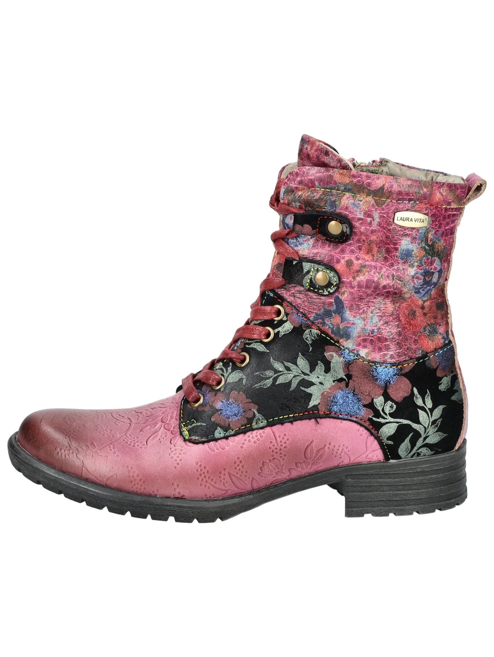 LAURA VITA Stiefelette Leder/Textil Schnürstiefelette günstig online kaufen