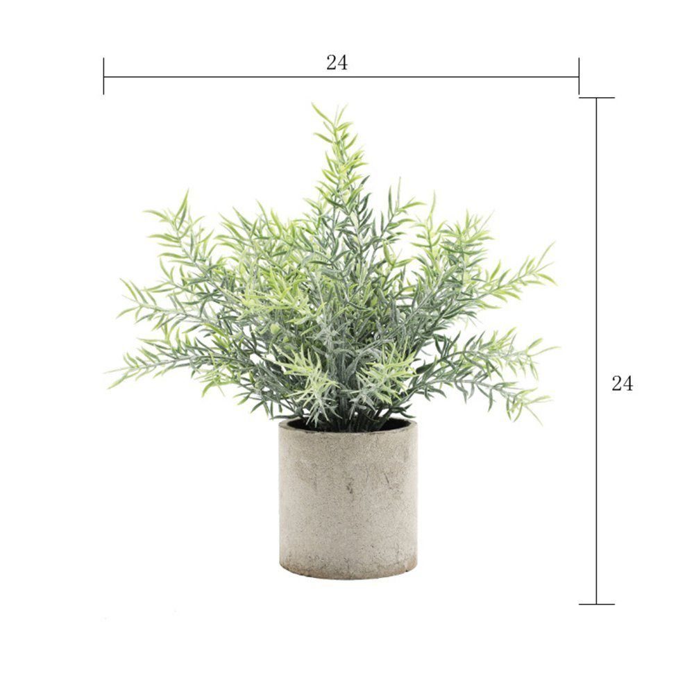 Pflanze Kunstbonsai Kunstbonsai Topfpflanze 3 Bonsai, Desktop grüne Stück kleine LENBEST, Simulierte