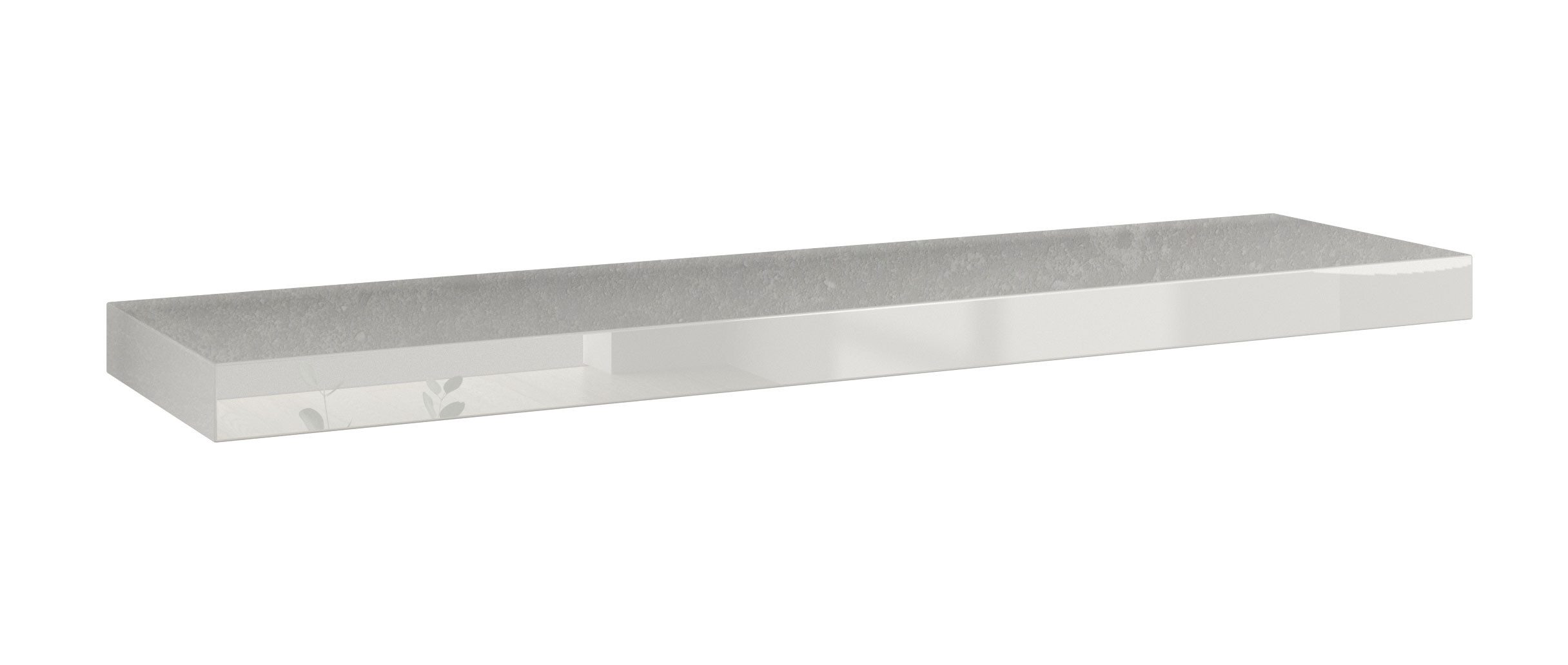 Feldmann-Wohnen Wandregal Andrea, mit Ablageboden 1-tlg., 80x26x5cm weiß Hochglanz