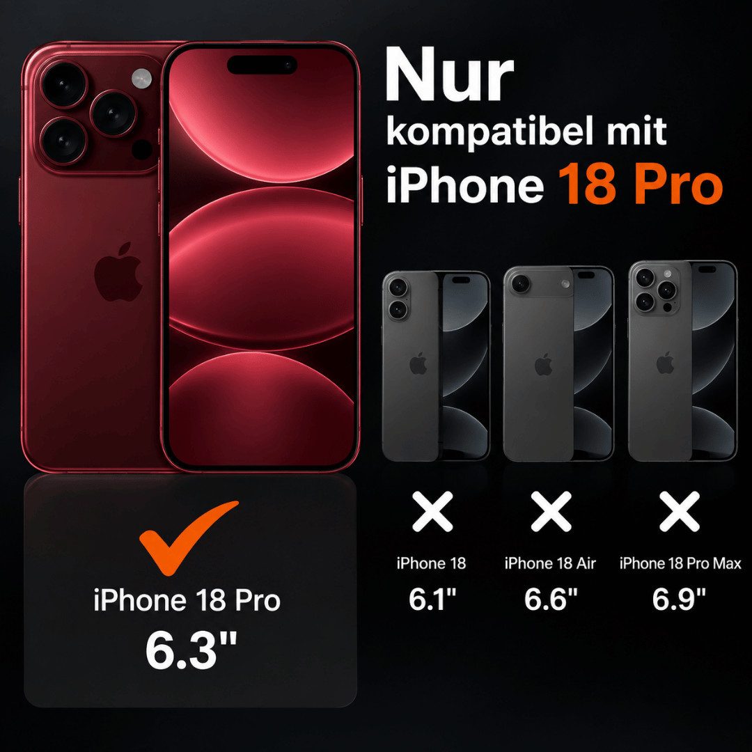 SmartUP Smartphone-Hülle für Apple iPhone 18 Pro MagSafe Case Handyhülle Smart Cover Magnet 6,3, MagSafe-Technologie, integrierter Kameraschutz – Bild 2 von 5