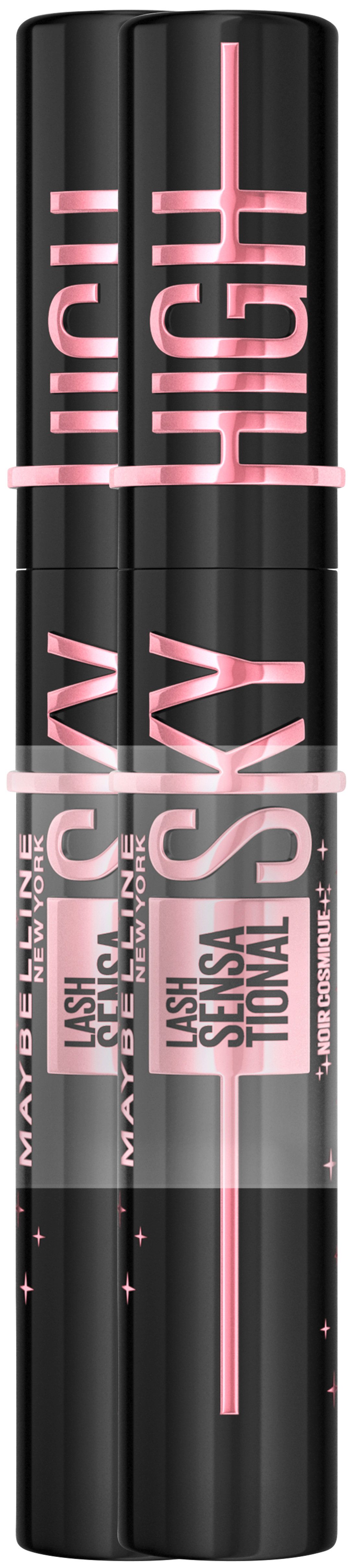 MAYBELLINE NEW YORK Mascara Lash Sensational Sky High DP, mit kosmisch schwarzem Effekt