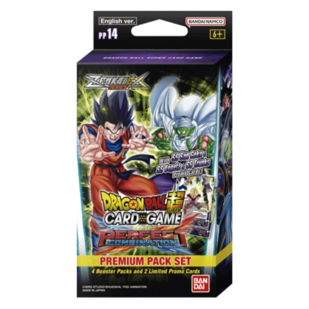 Bandai Sammelkarte Dragon Ball Super Premium Pack - Zenkai Series Set 06 PP14, Perfect Combination (englisch) - 4 Booster Packs