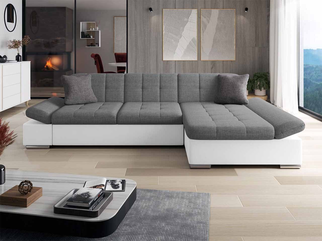 MIRJAN24 Armlehnen Ecksofa Montana Design L-Form mit Sale, Eckcouch, Regulierbare