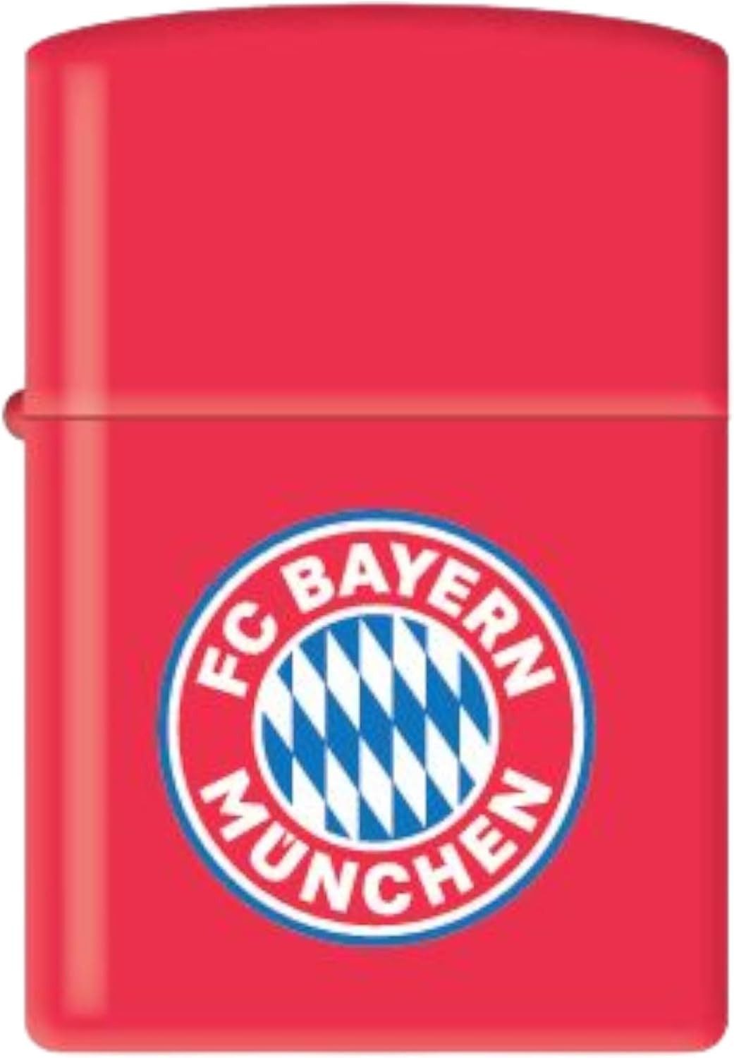 Zippo Feuerzeug FC Bayern München matt rot mit Logo, offizielle FC Bayern München Lizenzware