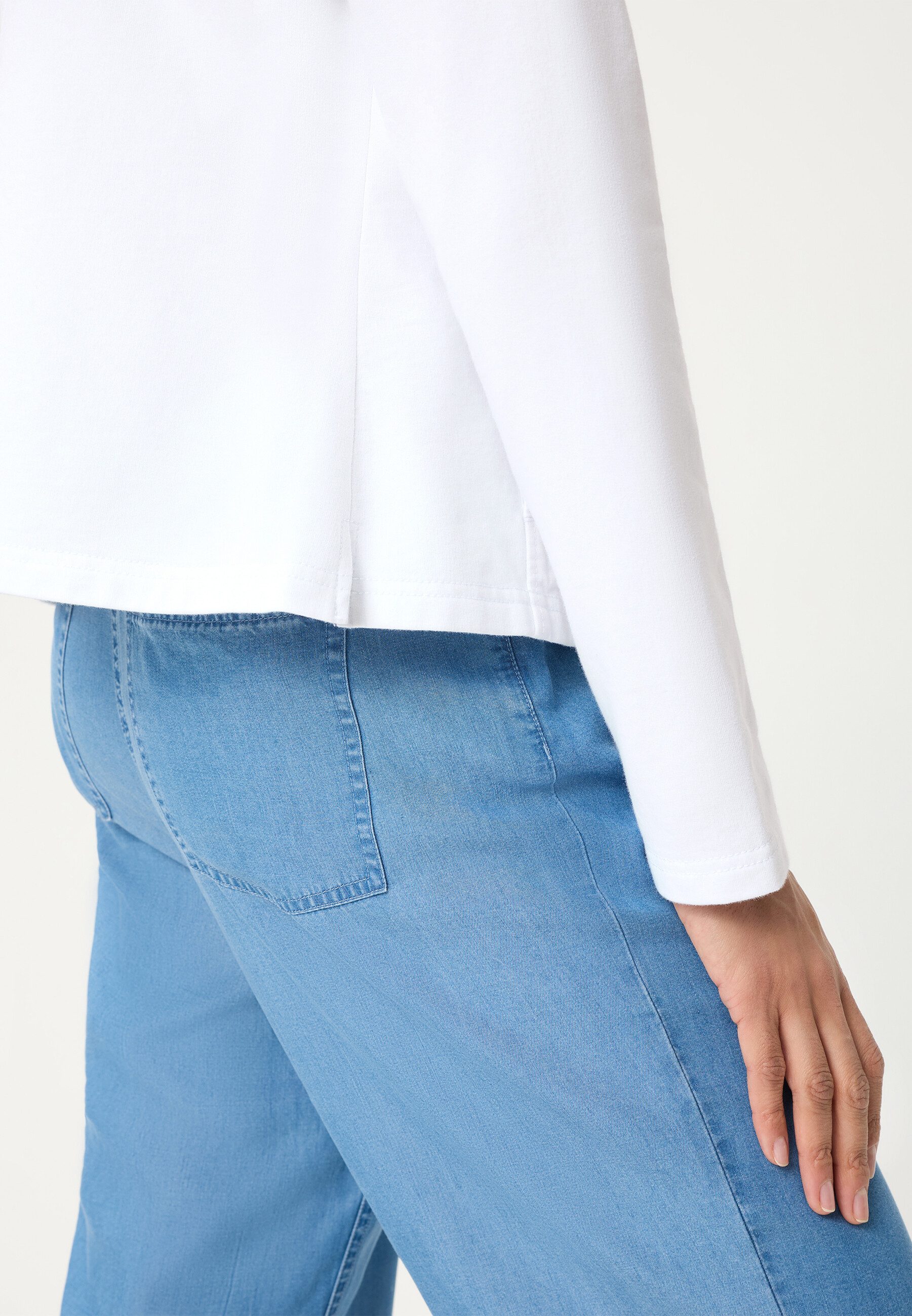 Olsen Sweatjacke im modernen Materialmix