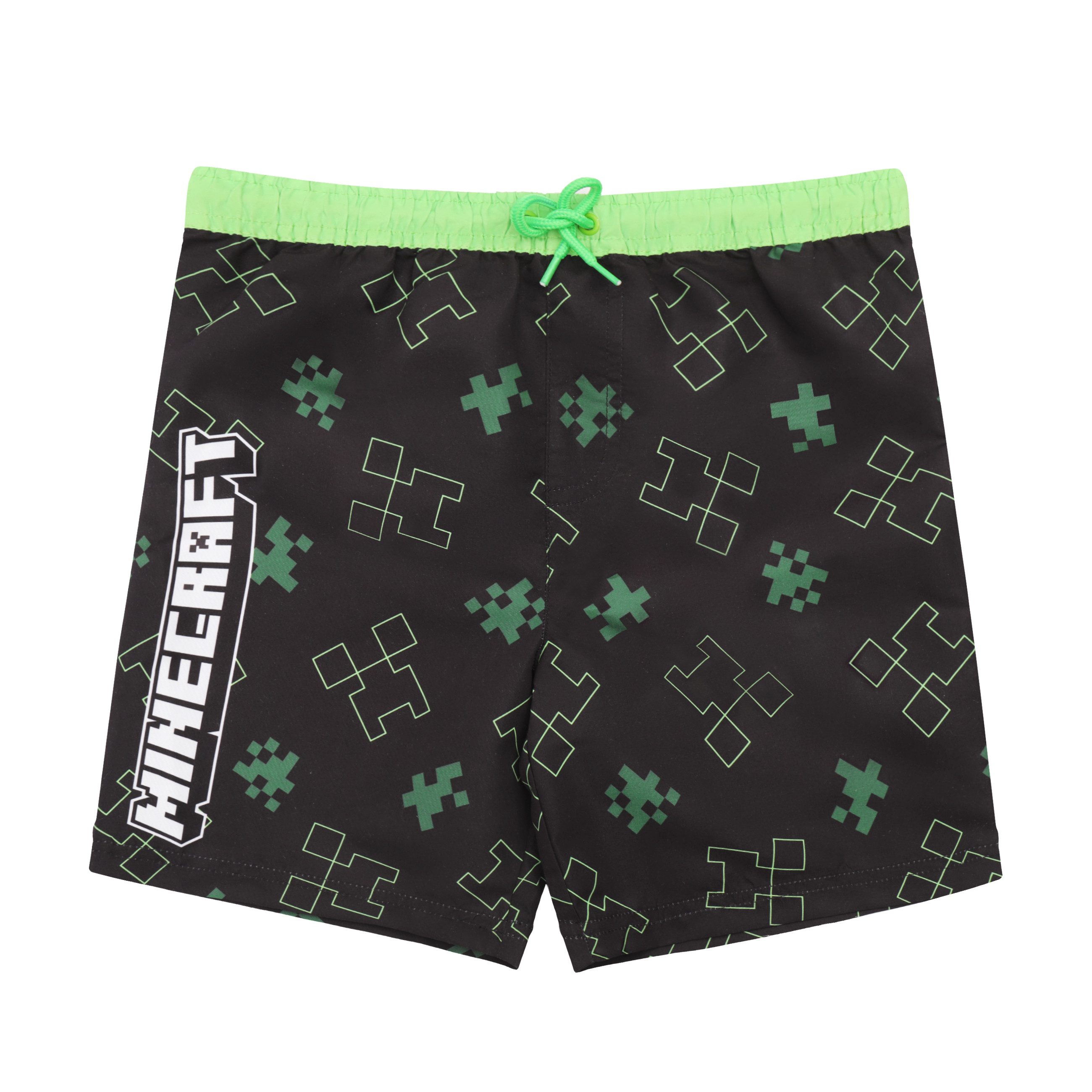 Minecraft Badeshorts Minecraft Badeshort Badehose mit Schnürung Creeper Design