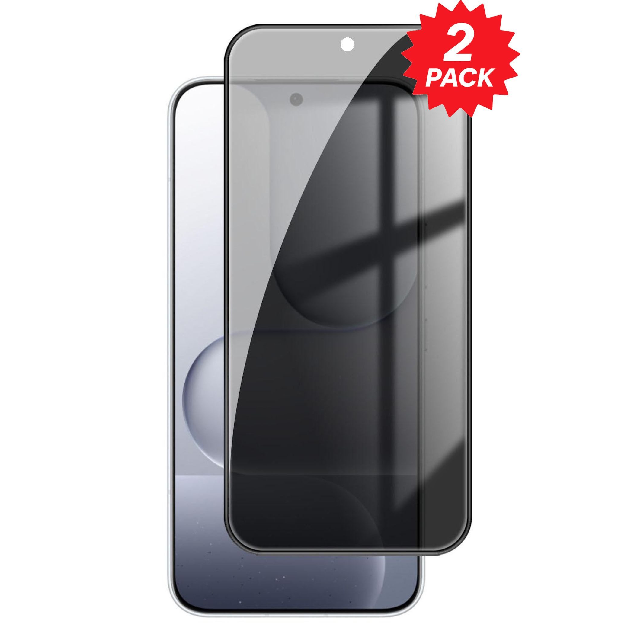 Wigento Displayschutzglas Privacy 2x für Honor 600 / 600 Pro Display 9H Hartglas Blickschutz für Honor 600 / 600 Pro, Spar Set Privacy Display Schutz Glas