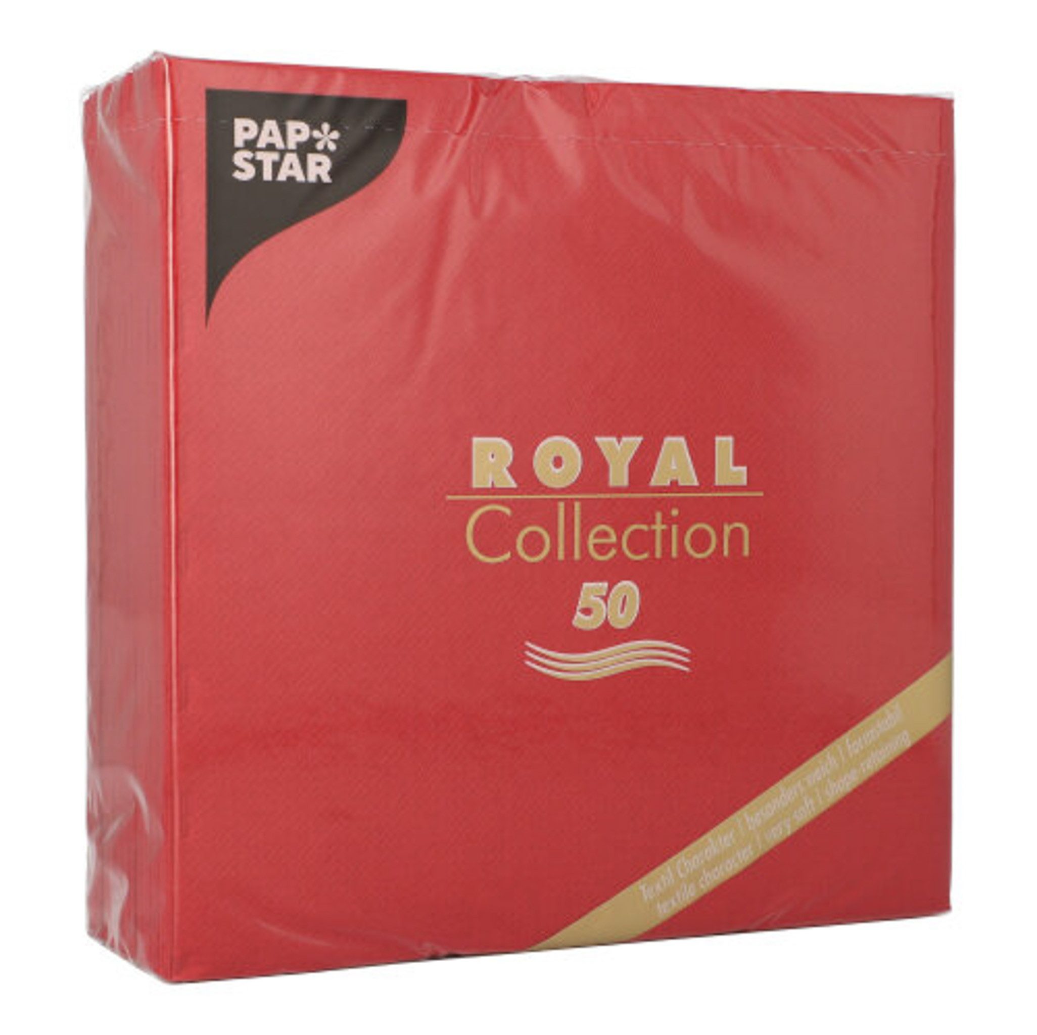 PAPSTAR Papierserviette, Servietten stoffähnlich 40x40cm Royal Collection 250 Stück Bordeaux
