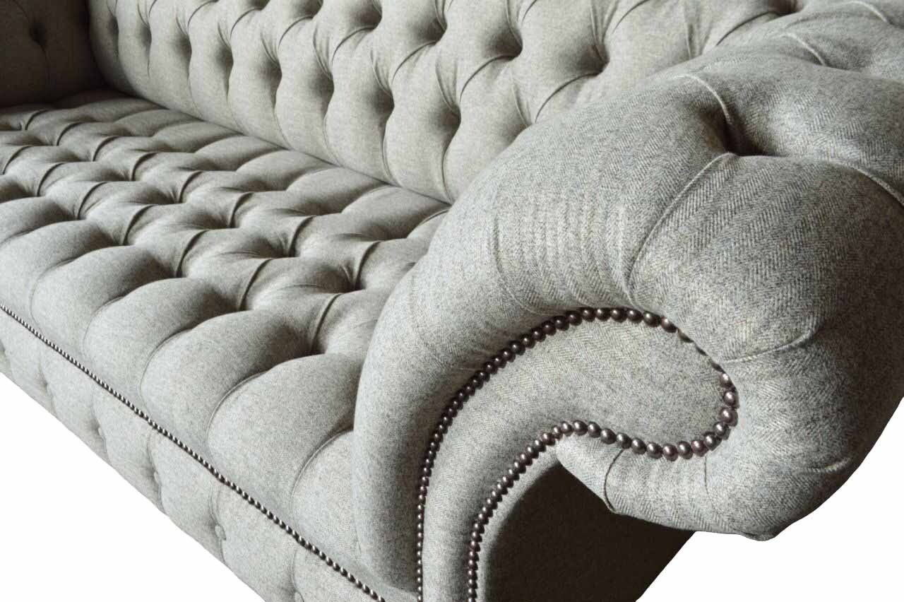 Couchen Sofa Sitzer Sofa Dreisitzer Europe Made Möbel Sofas Design 3 Neu, JVmoebel Grau In Polster