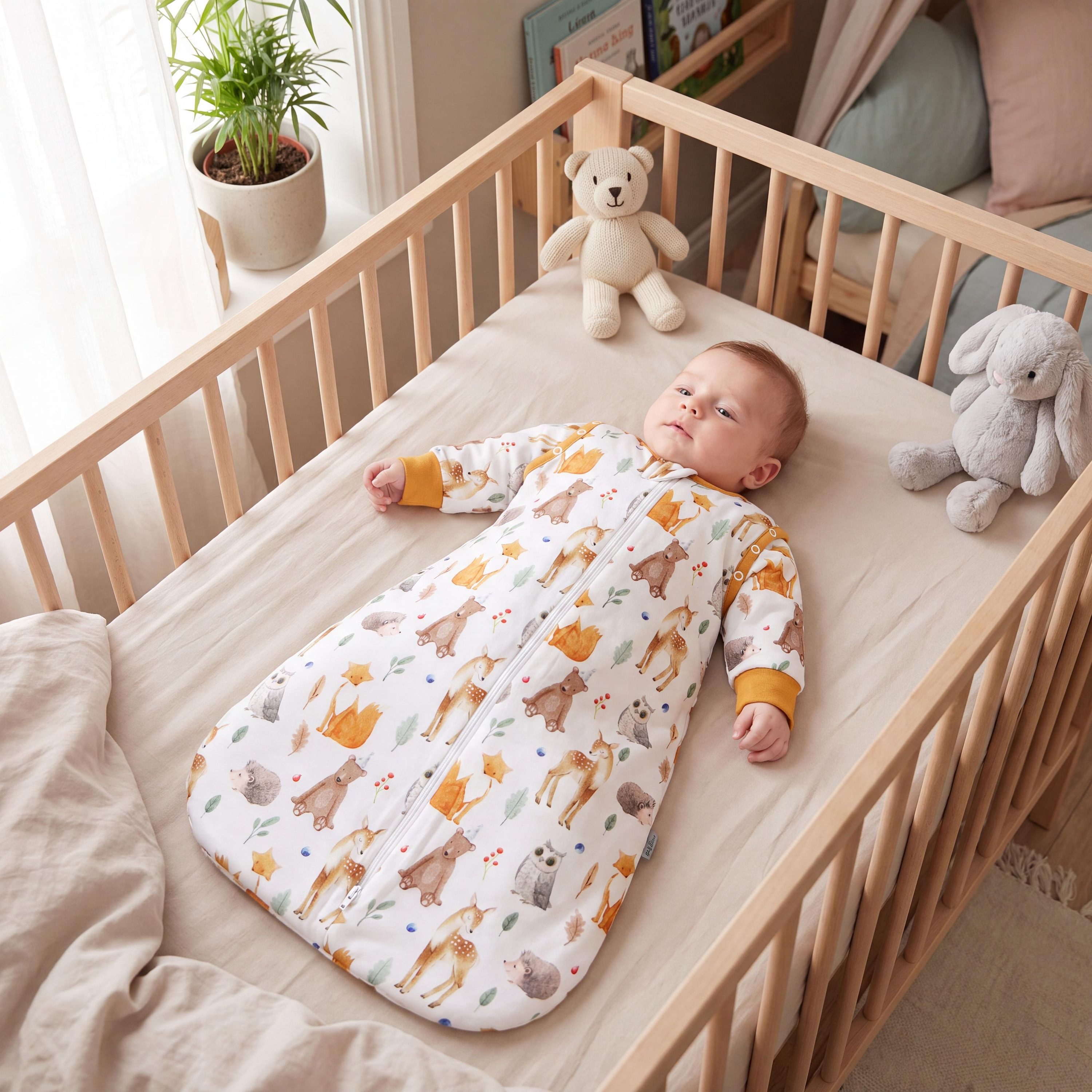 TupTam Babyschlafsack Kugelschlafsack mit abnehmbaren Ärmeln 2.5 TOG Ganzjahr – Bild 3 von 5