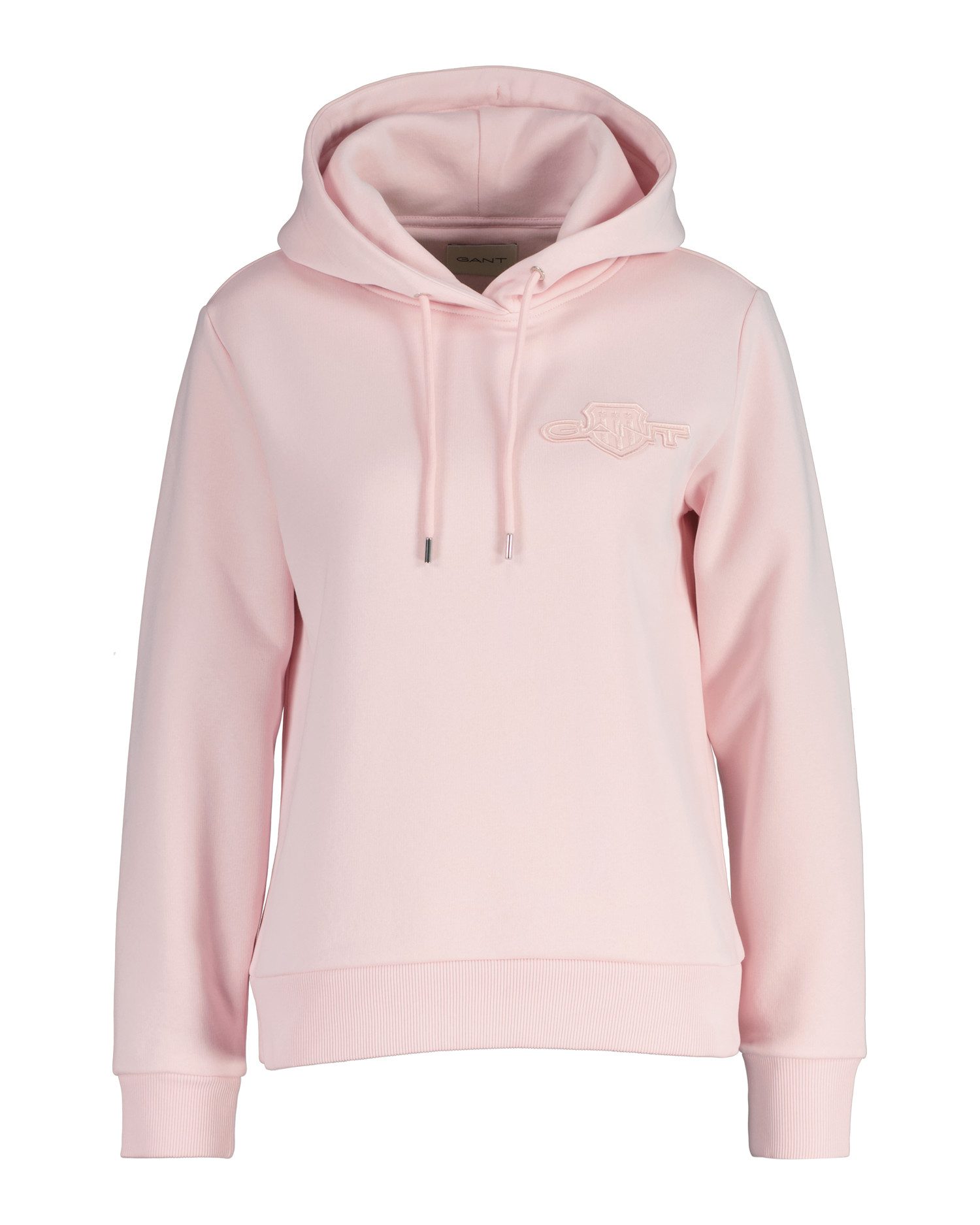 Gant Hoodie REG TONAL SHIELD HOODIE Ton in Ton Stickerei, Rippbündchen günstig online kaufen
