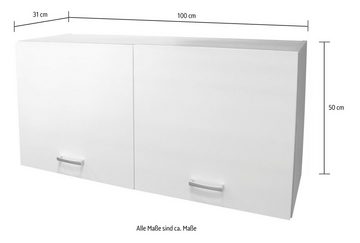 freiraum Hängeschrank Ailina in Sonoma-Eiche / wei, Holzwerkstoff - 100x50x31 (BxHxT)