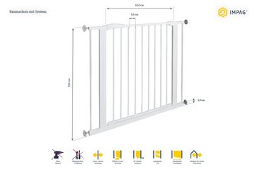 IMPAG Schutzgitter Türschutzgitter IMPAG® Türschutzgitter Swing Shut mit breiter Tür 100 - 103 cm