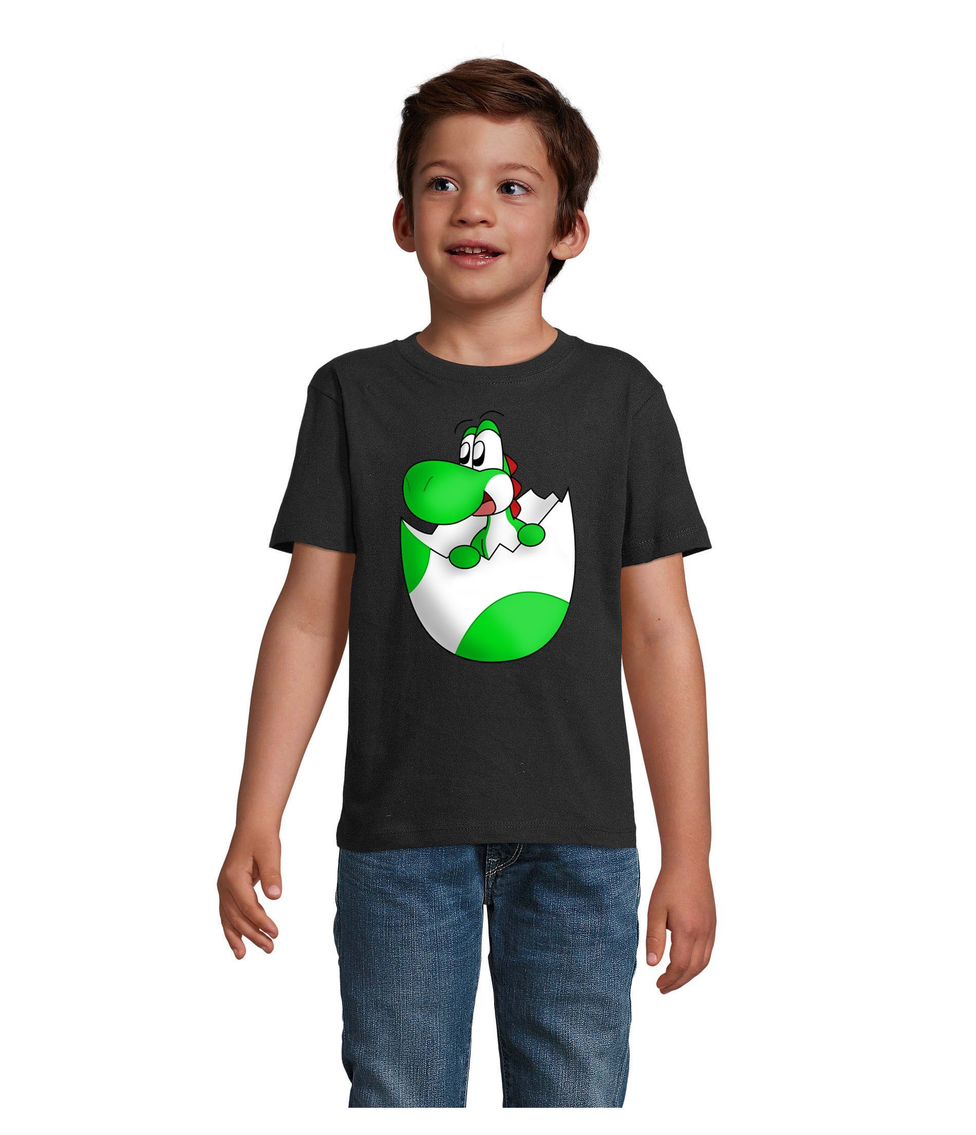 T-Shirt Kinder Jungen & Mädchen Baby Yoshi Ei Mario Konsole Gaming
