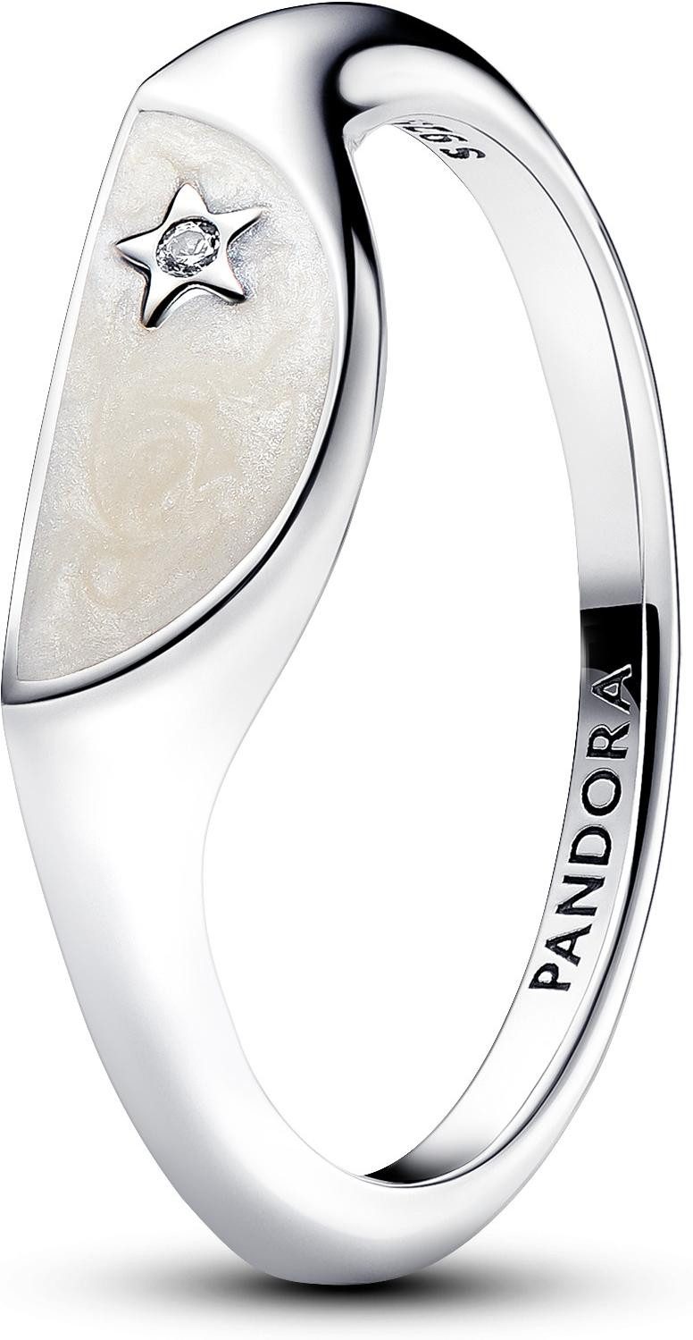 Pandora Fingerring Pandora ME Halbierter Emaille Siegelring 193325C01 Damenring