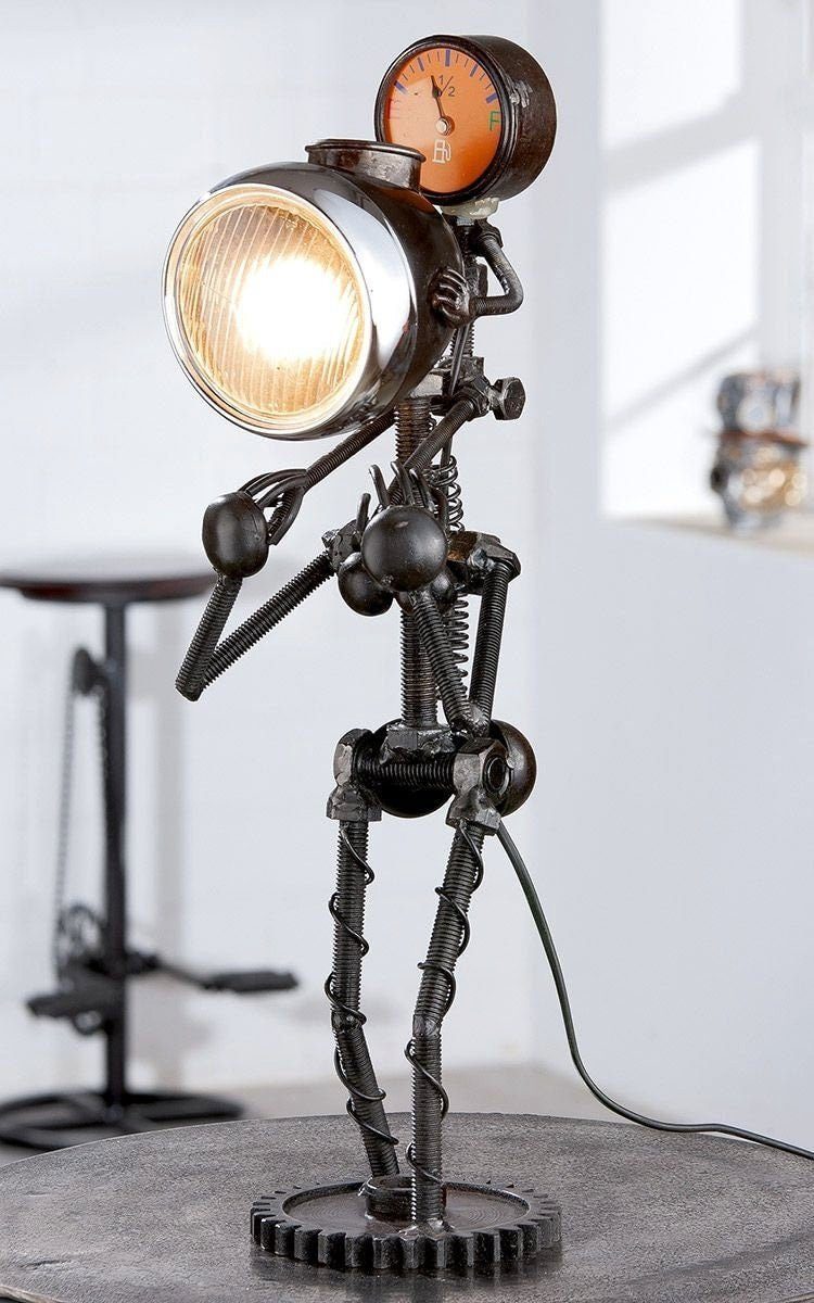 GILDE Dekoobjekt MF Metall Schultern Lampe Kind Lampe auf MUTTERKIND Child silberfarben