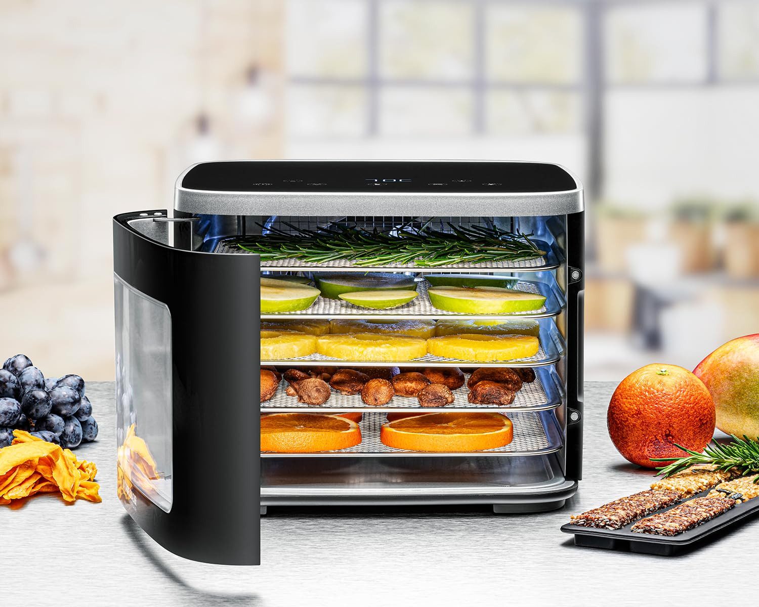 Rommelsbacher Dosenöffner DA 450, Dörrautomat mit Timer und Temperaturregelung