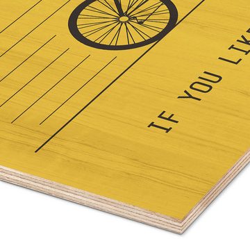 Posterlounge Holzbild Editors Choice, Rennrad für Sprinter, Illustration