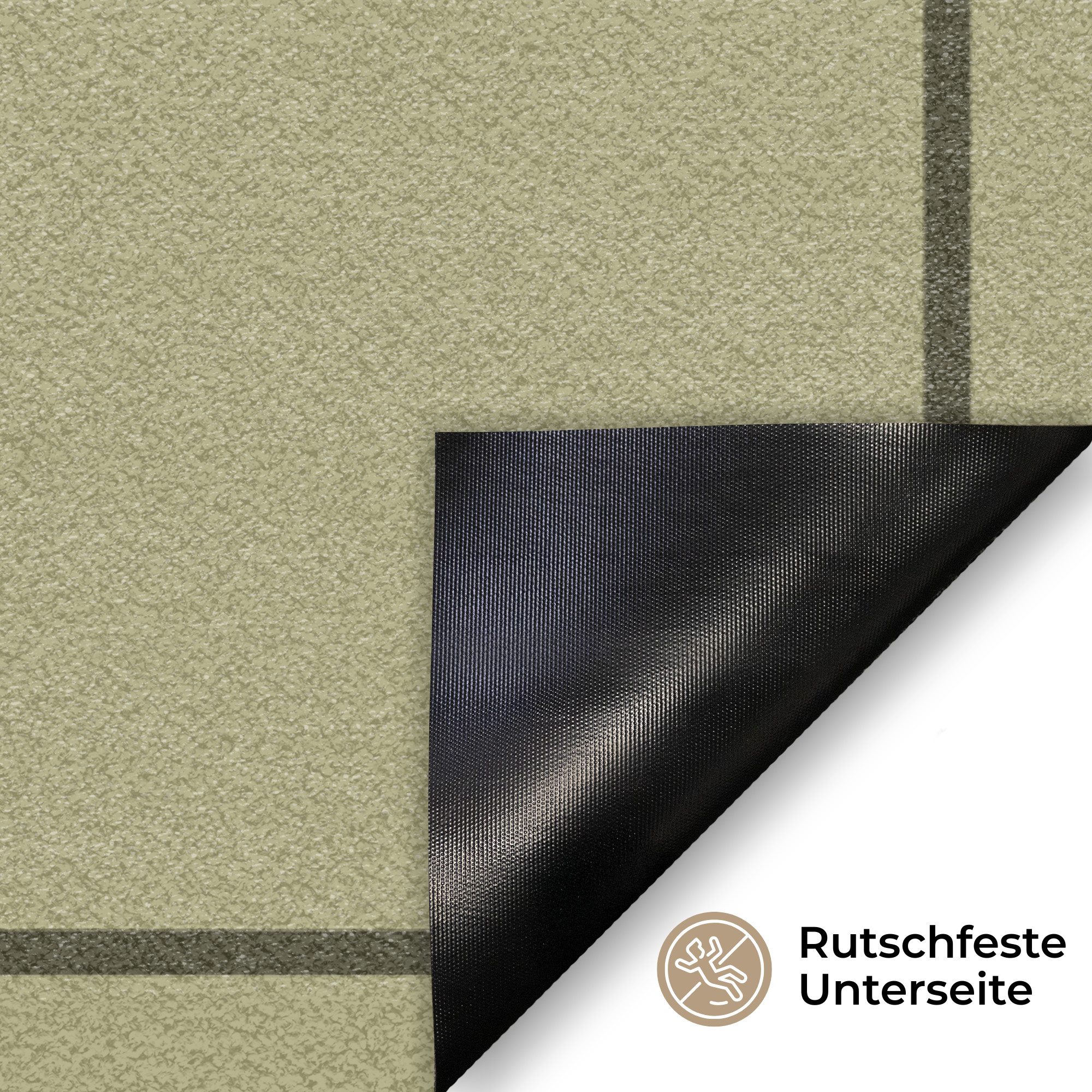 MuchoWow Fußmatte Willkommen - Blumen - Grün, Rechteckig, innen Schmutzfangmatte, Tür, Schmutzfänger Flur, Teppich, 60x40 cm