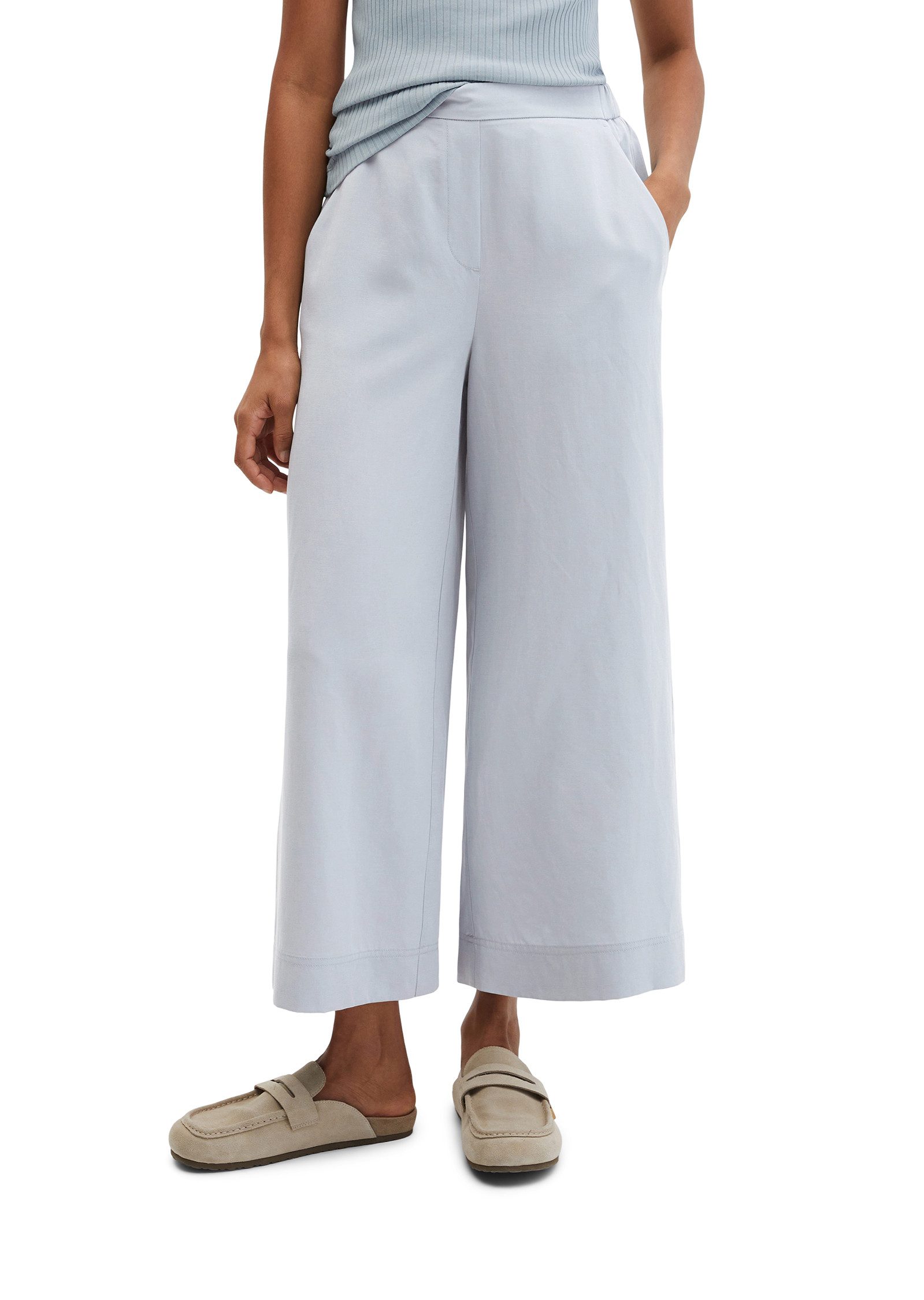 Marc O'Polo Dehnbund-Hose Model Margo wide aus Lyocell-Leinen-Mix, elastisc günstig online kaufen