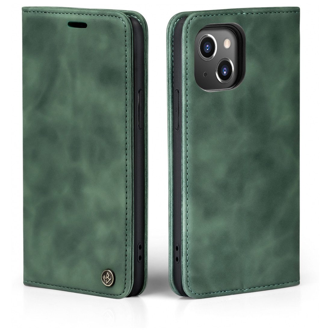 Tec-Expert Handyhülle Tasche Hülle für Apple iPhone 13 Mini 5.4 Zoll, 5.4, Cover Klapphülle Case mit Kartenfach Fliphülle aufstellbar
