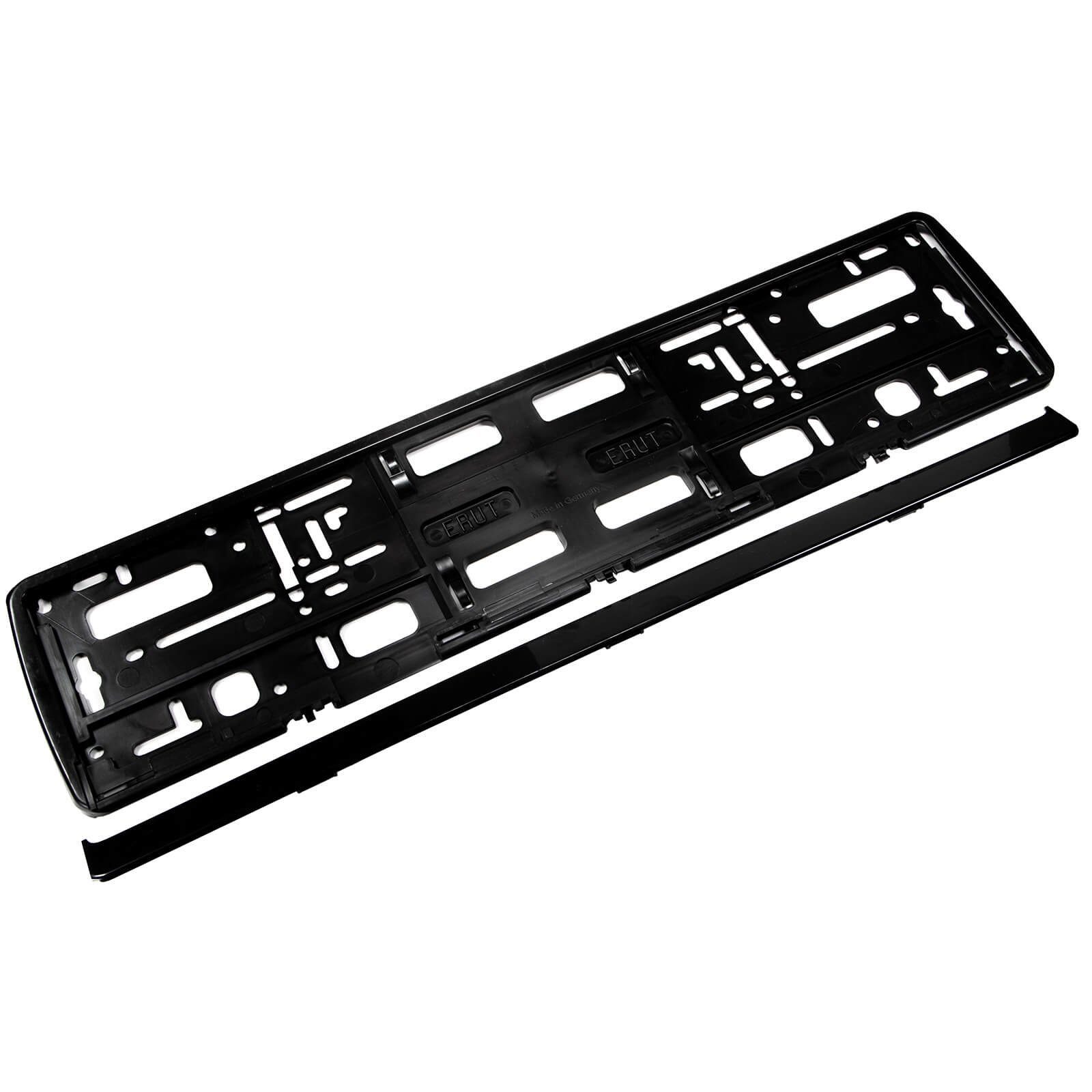 Utsch Ag Kennzeichenhalter 2er Set Kennzeichenhalter schwarz ERUT Utsch für  Standard-Kennzeichen, (2-St), für Standard-Kennzeichen 520mm x 110mm