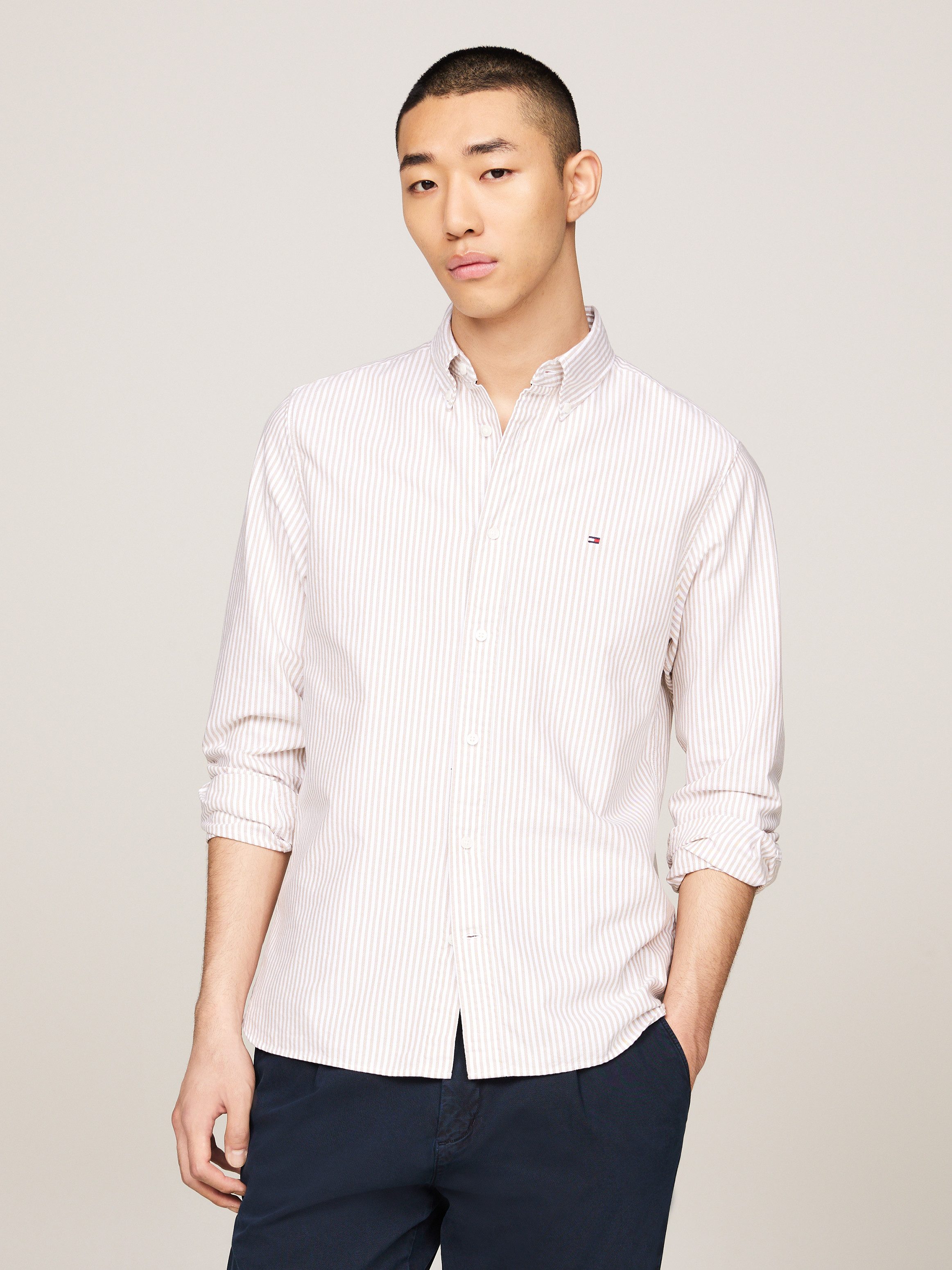 Tommy Hilfiger Langarmhemd HERITAGE OXFORD STRIPE günstig online kaufen