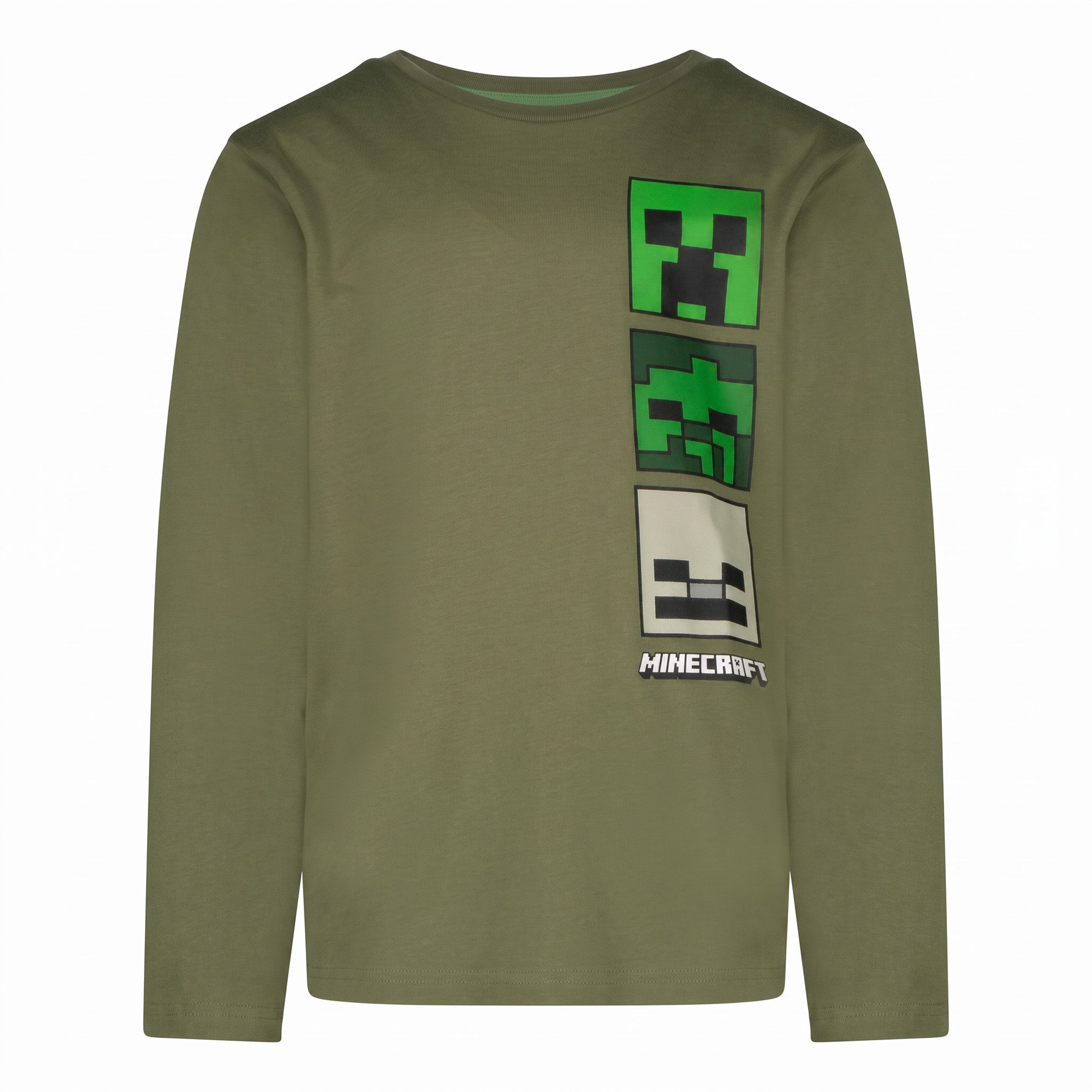 Minecraft Print-Shirt Minecraft Creeper Gamer Kinder Jungen Langarmshirt Shirt Gr. 116-152