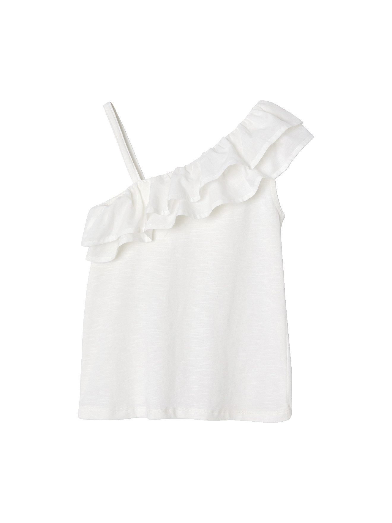 vertbaudet Kurzarmshirt Asymmetrisches Mädchen Volant-Top