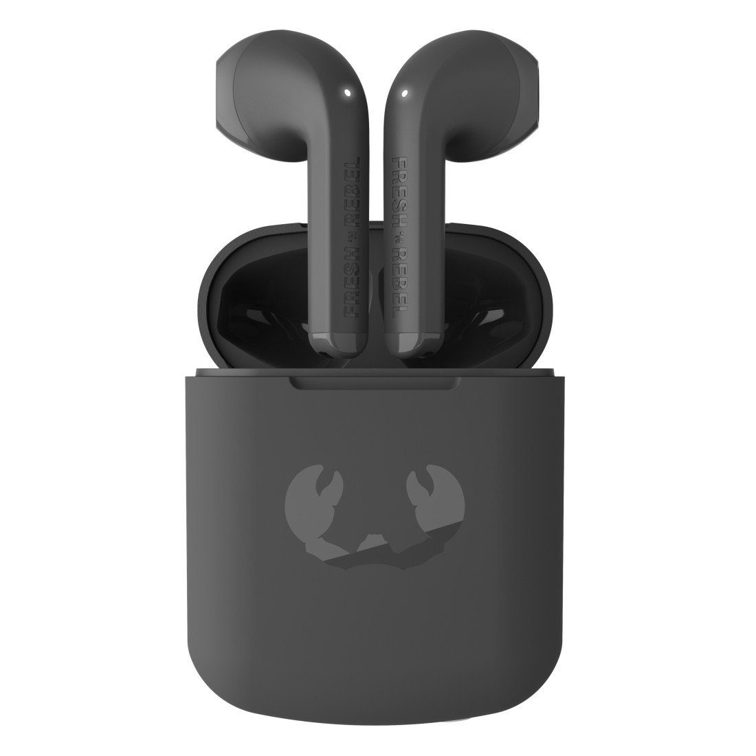 Fresh´n Rebel TWINS 1 TWS wireless In-Ear-Kopfhörer (LED Ladestandsanzeige, True Wireless, Google Assistant, Siri) Storm Grey | In-Ear-Kopfhörer