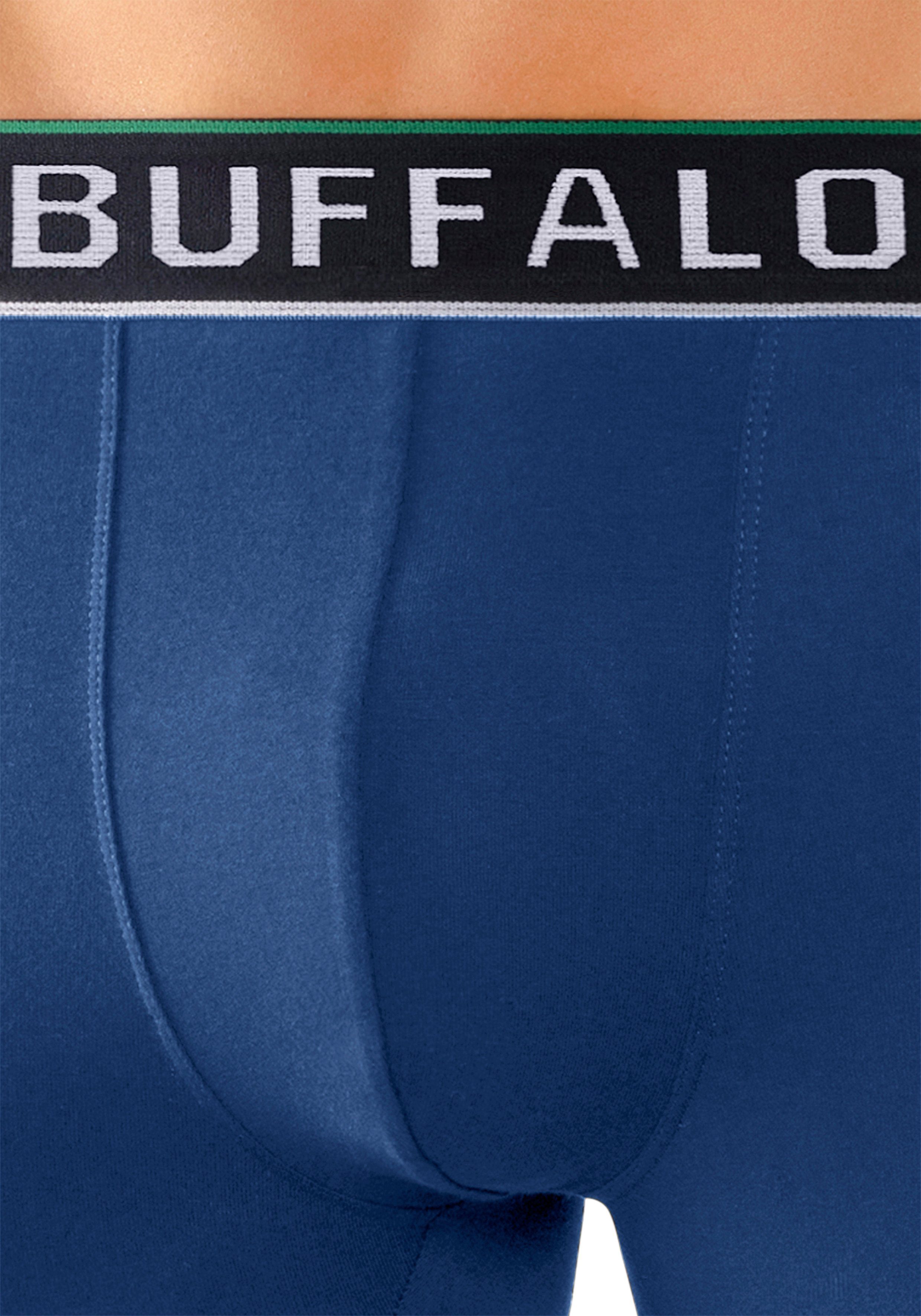 Buffalo Boxer (Packung, blau im 3-St) grün, College Design Webbund rot