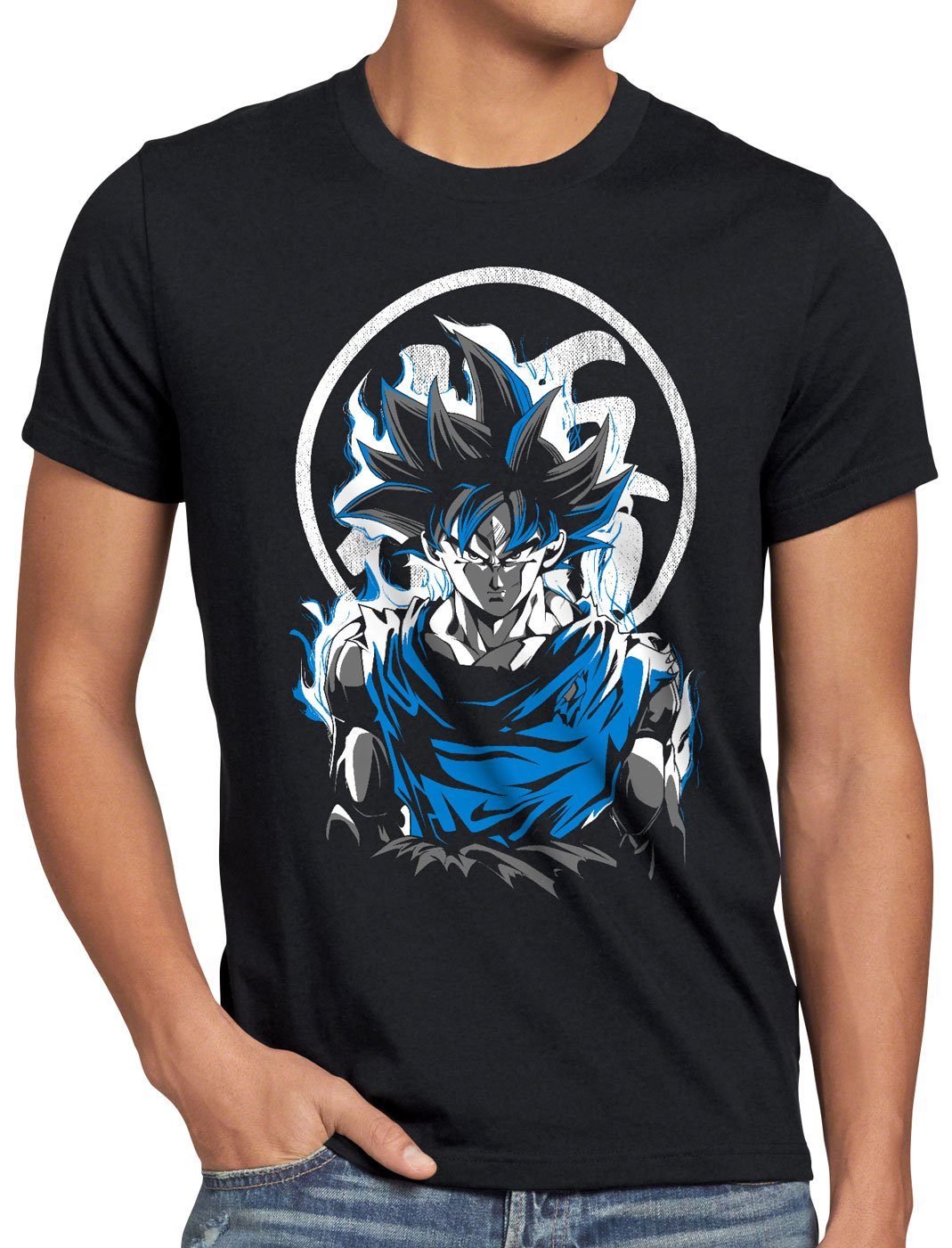 style3 T-Shirt Super Saiyan God Blue vegeta dragon drache evolution db drag günstig online kaufen