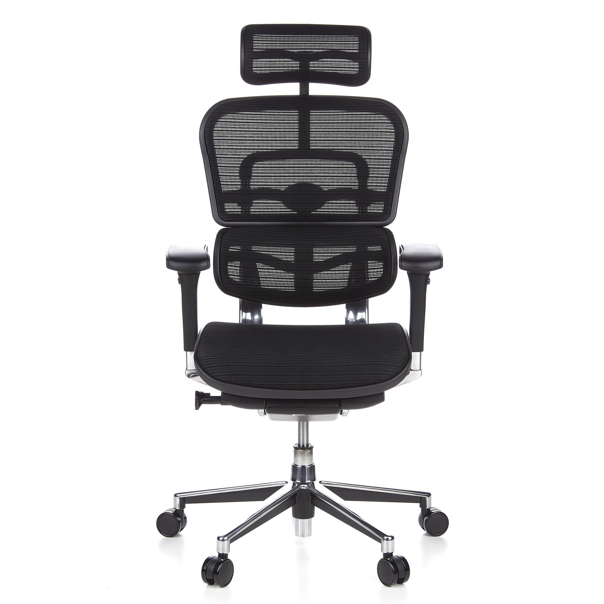 hjh OFFICE Drehstuhl Luxus Chefsessel ERGOHUMAN Netzstoff (1 St), Bürostuhl ergonomisch Schwarz