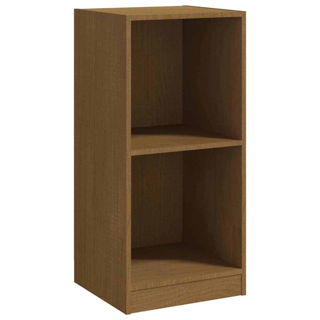 vidaXL Fächerschrank Beistellschrank Honigbraun 35,5x33,5x76 (1-St) cm Kiefer Massivholz