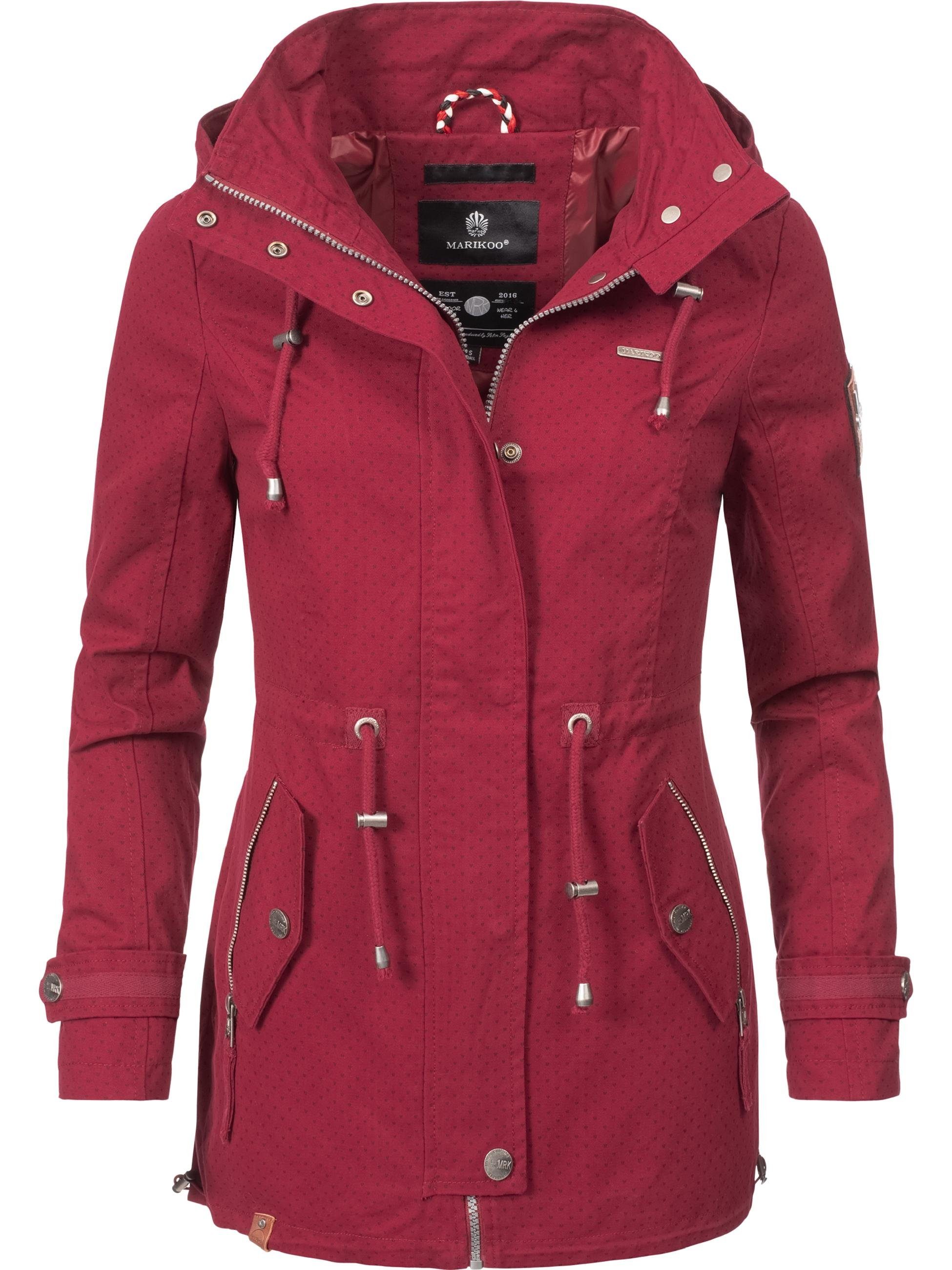 Marikoo Outdoorjacke Nyokoo modische Baumwoll Übergangsjacke mit großer Kapuze. Reduzierter Preis € 89,95. Unverbindliche Preisempfehlung € 99,95