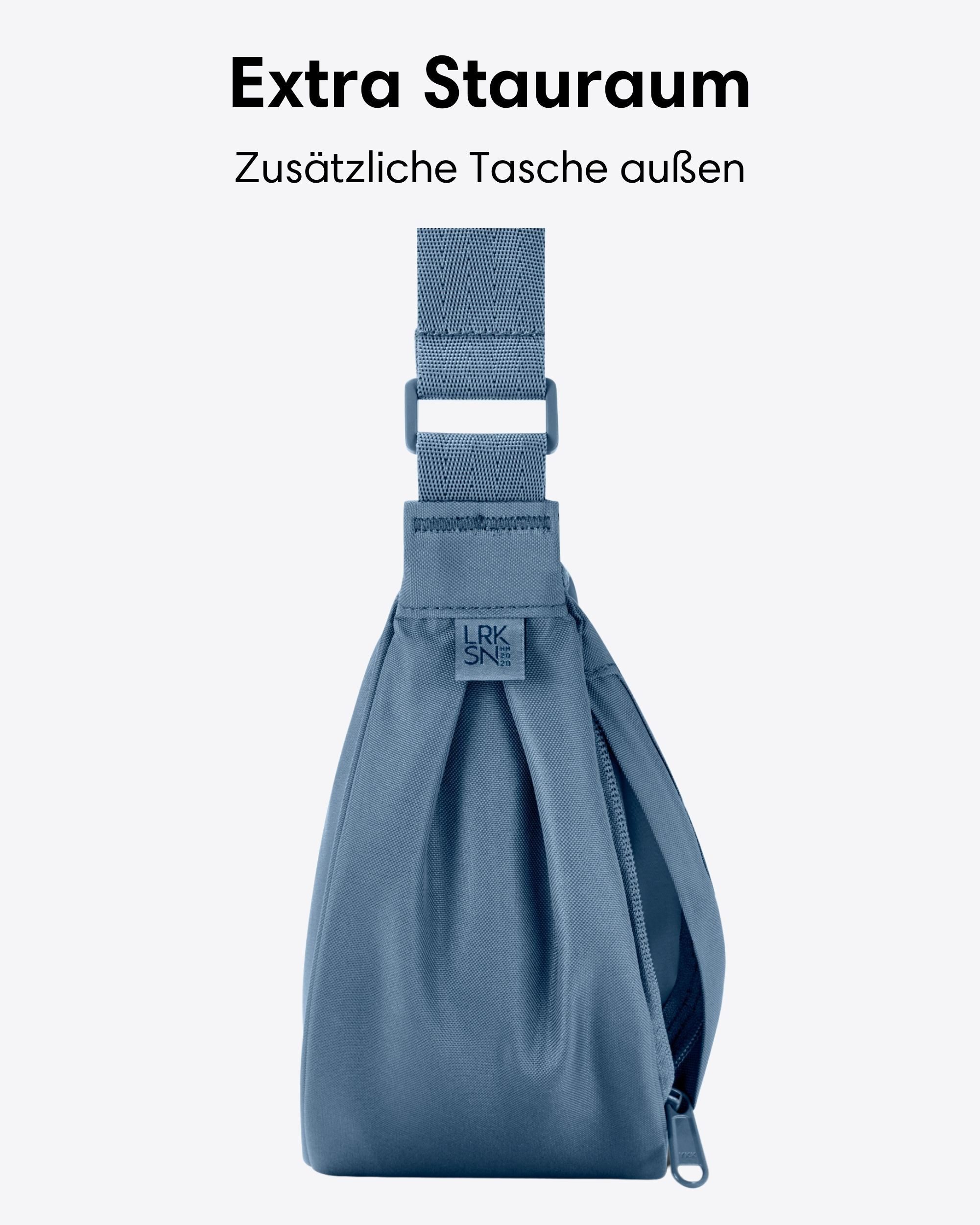 LARKSON Umhängetasche Solveig Small Halbmondtasche für Damen und Herren, Stylische Crossbody Bag in Halbmond Form – Bild 5 von 5
