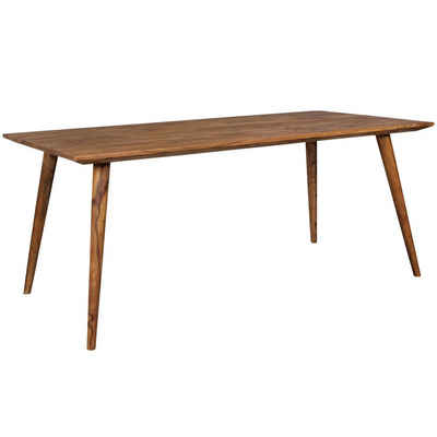 FINEBUY Esstisch SuVa4914_1 (180x60x76 cm Sheesham Massivholz Rechteckig Modern), Großer Esszimmertisch, Küchentisch Holztisch