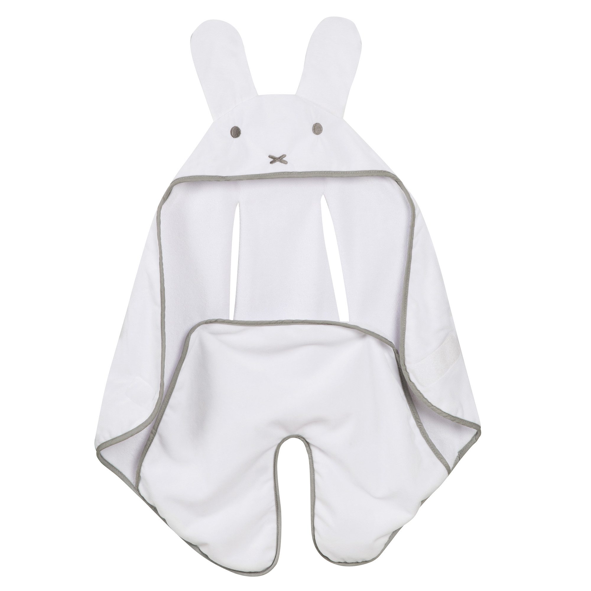 Babydecke Einschlagdecke miffy®, roba®, Einschlagdecke mit Schlitzen für Autositze & Kinderwagen