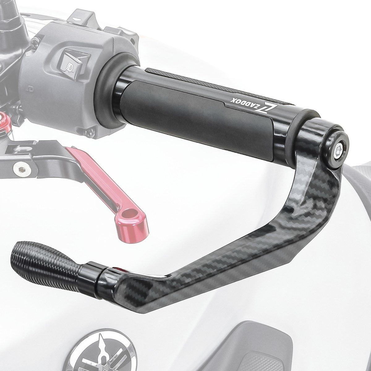 Lenkervorbau Motorrad Lenkergriffe Set + Hebelschützer schwarz S-T1