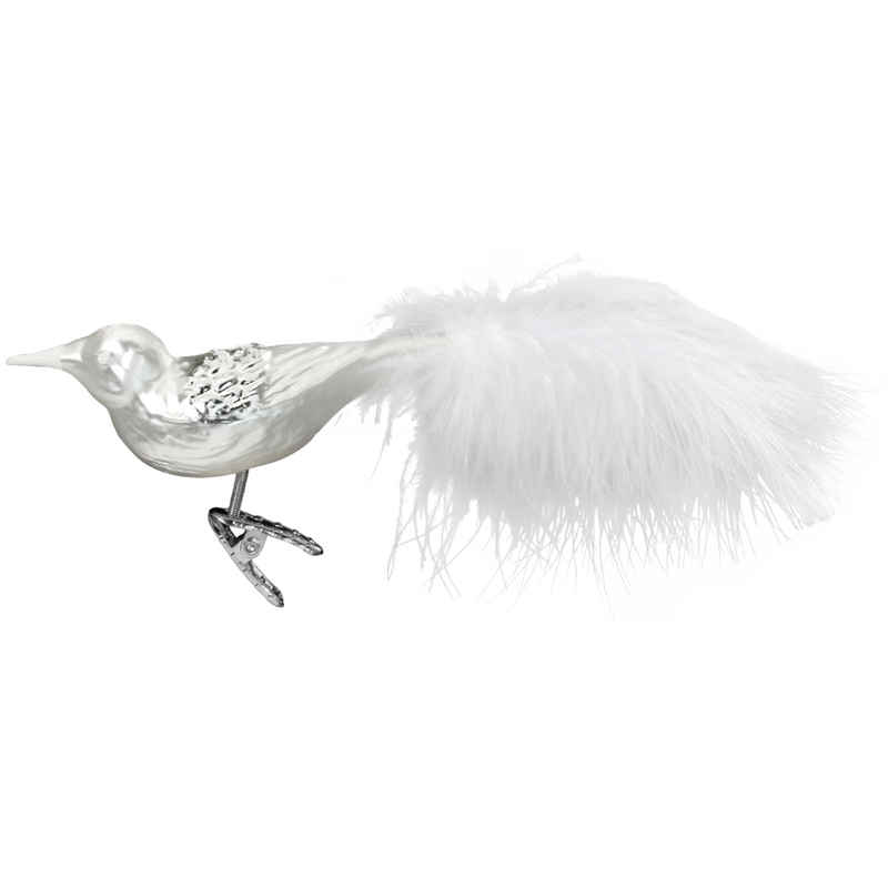 INGE-GLAS® Christbaumschmuck »Silver Bird 11cm« (1-tlg), mundgeblasen, handbemalt