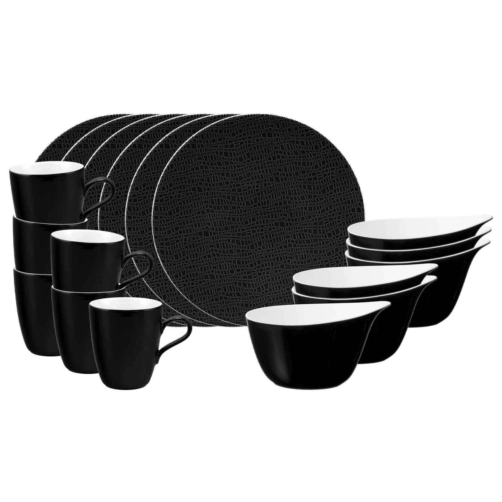 Seltmann Weiden Kombiservice Life Fashion Frühstücks-Set 18er Set (18-tlg), Porzellan