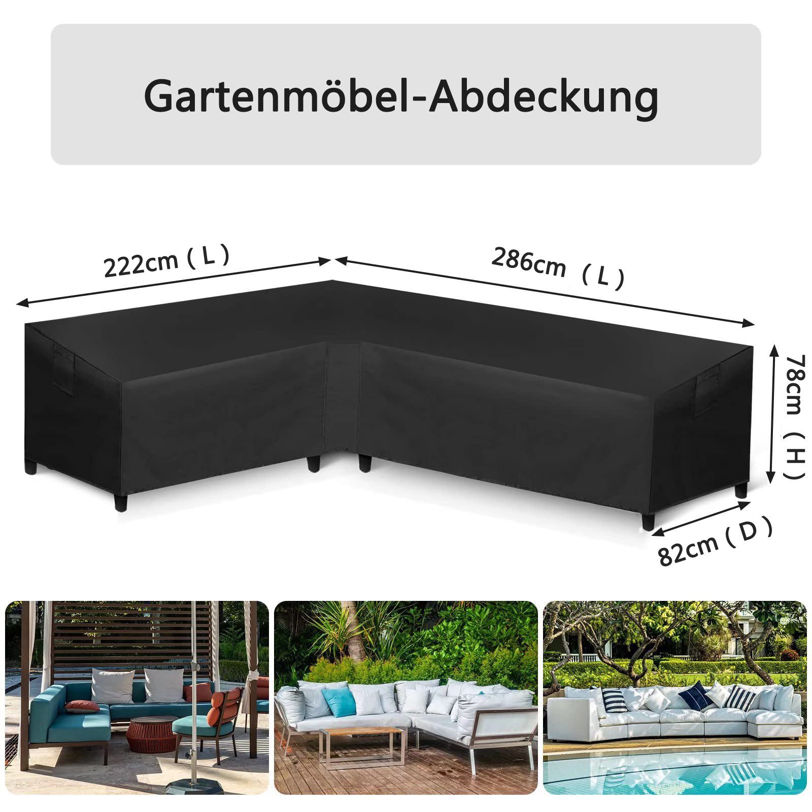 Coonoor Gartenmöbel-Schutzhülle Schutzhülle für Loungemöbel L günstig online kaufen