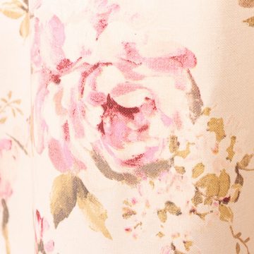 Vorhang Vorhang Smok-Schlaufenband Classic Painted Rose 245cm SCHÖNER LEBEN., SCHÖNER LEBEN., Smokband (1 St), blickdicht, Baumwolle, handmade, made in Germany, pflegeleicht, vorgewaschen