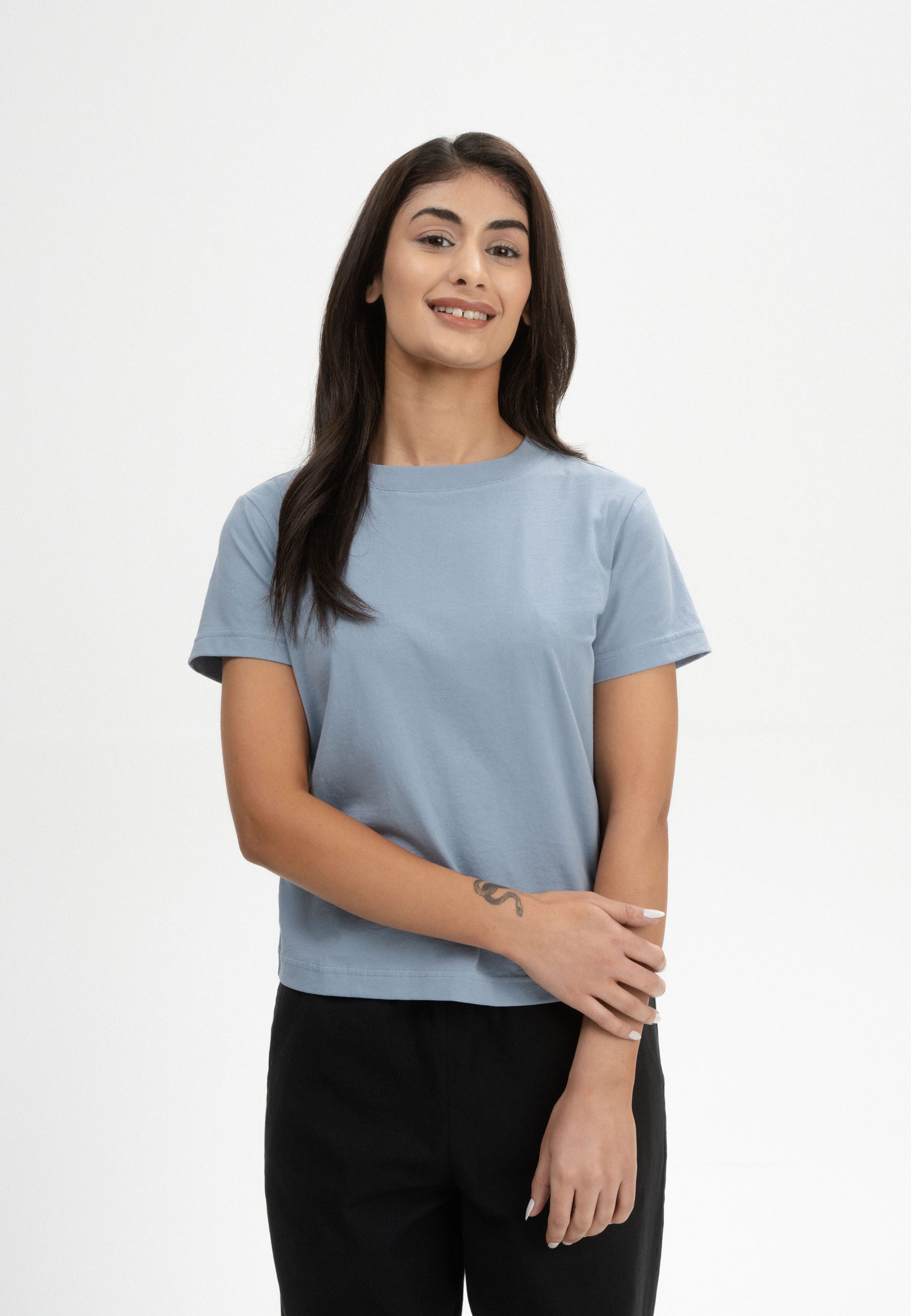 Kurzarmshirt T-Shirt Style KHIRA