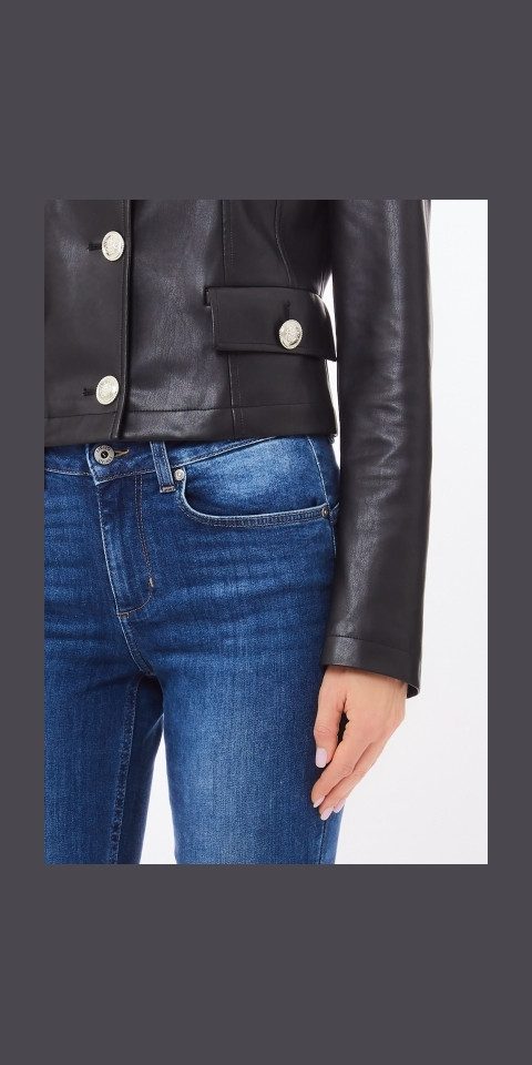Liu Jo Lederimitatjacke – Stylische Kunstlederjacke für Damen